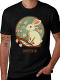 Rabbit Graphic Tee - Japanese Art T-Shirt