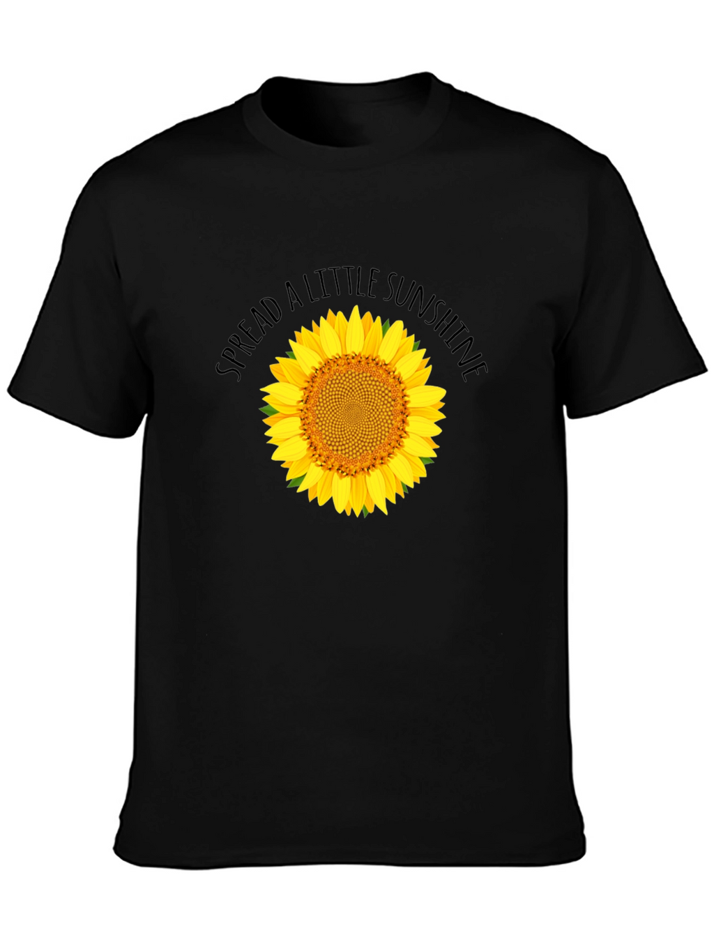 Spread Sunshine Black Sunflower Graphic T-Shirt