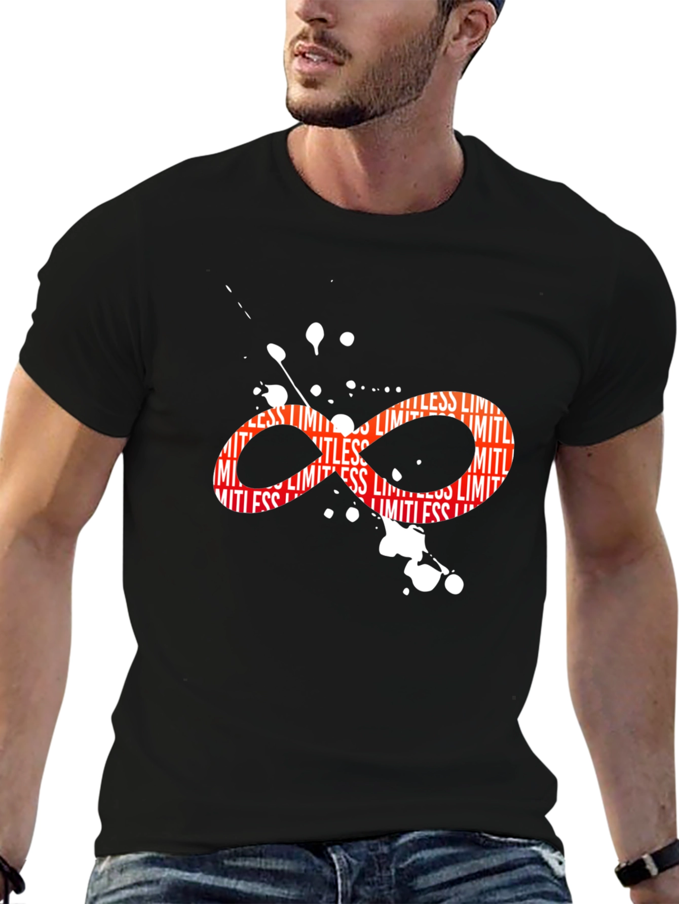 Limitless Infinity Symbol Graphic Black T-Shirt