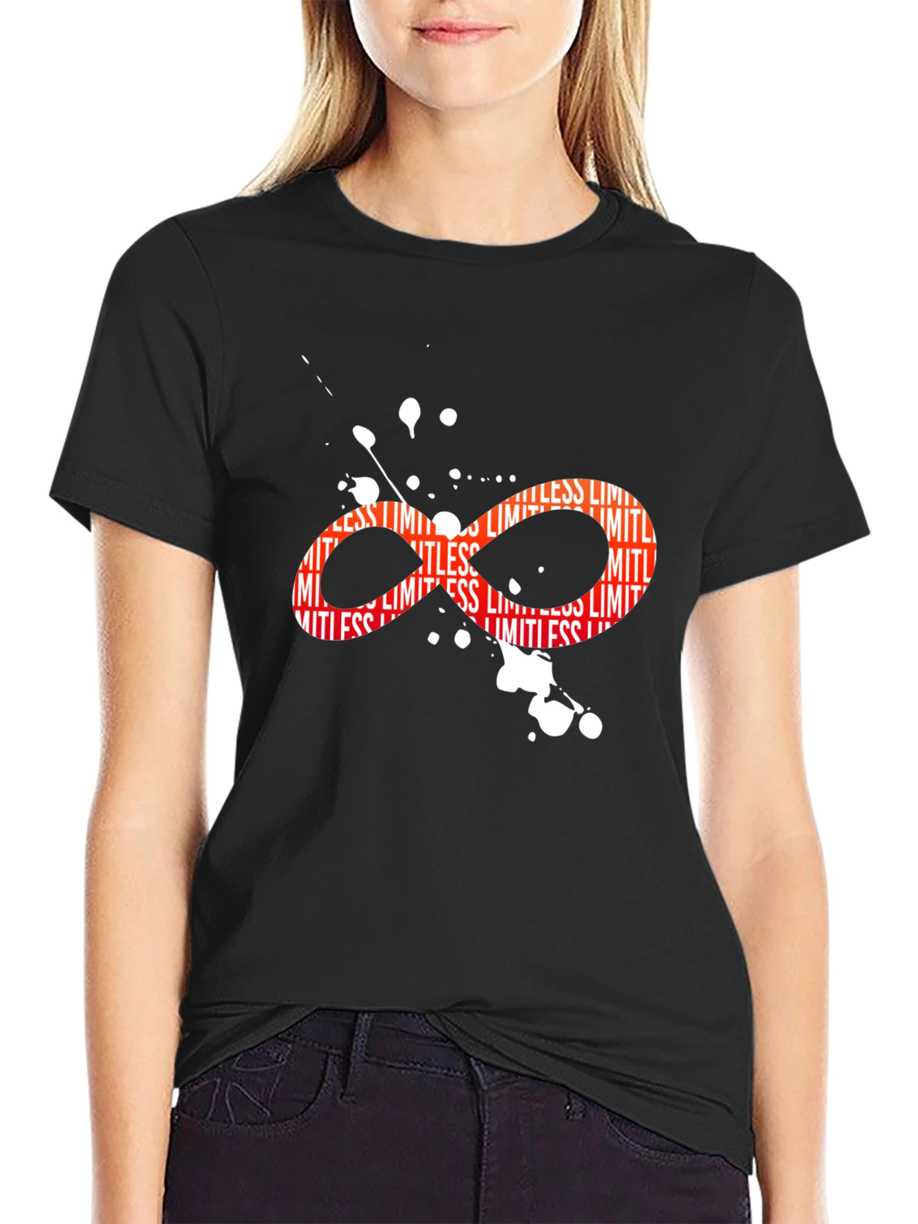 Limitless Infinity Symbol Graphic Black T-Shirt