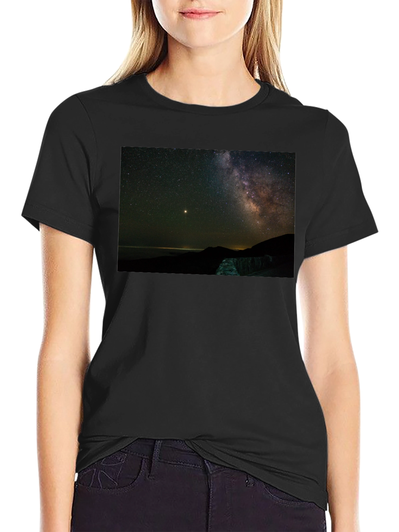 Night Sky Graphic Tee - Stargazing Shirt