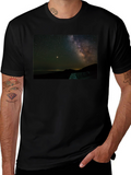 Night Sky Graphic Tee - Stargazing Shirt