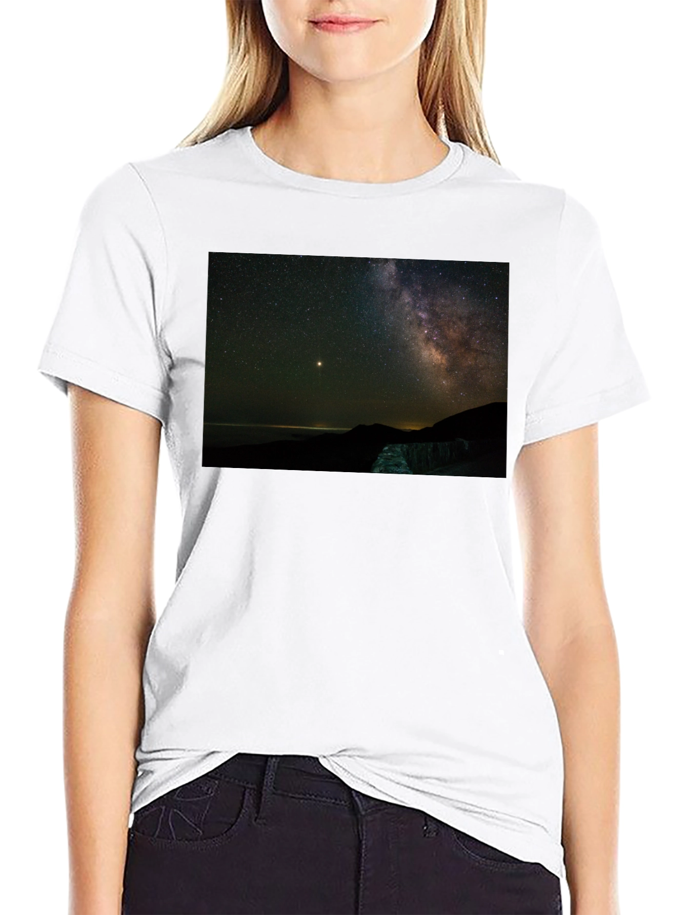 Night Sky Graphic Tee - Stargazing Shirt