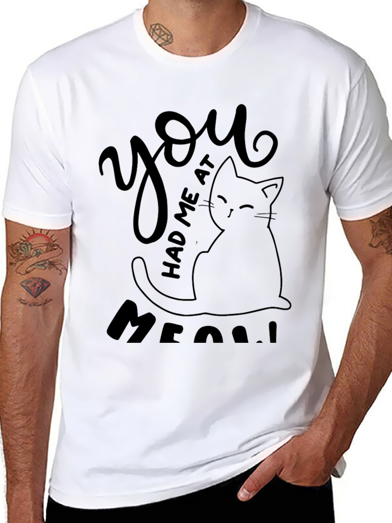 You Had Me At Meow Cat Graphic Tee
