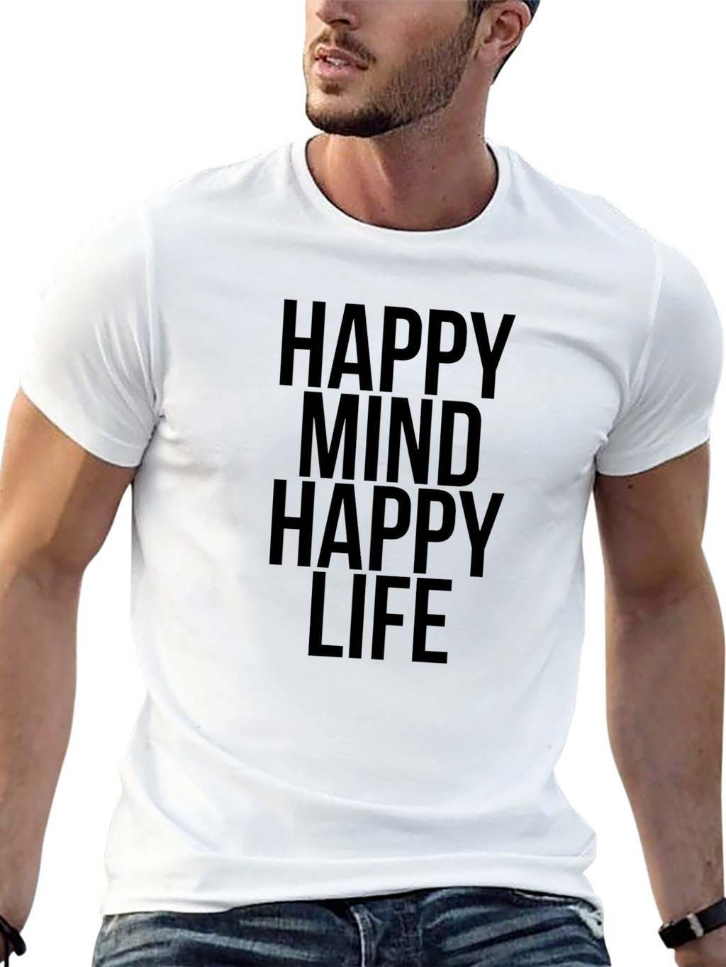 Happy Mind Happy Life Graphic Tee