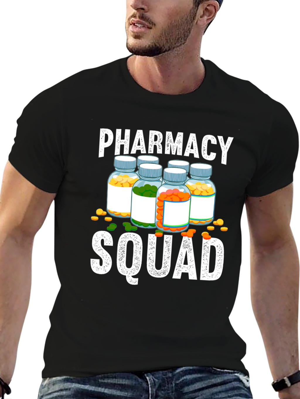 Pharmacy Squad T-Shirt - Pill Bottle Design