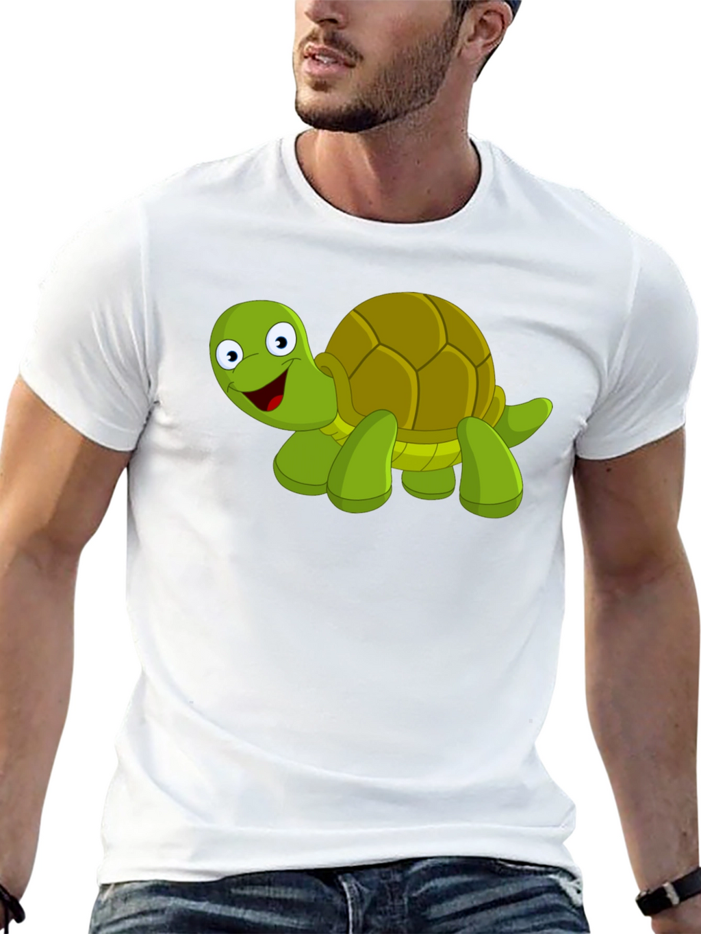 Cartoon Turtle Graphic T-Shirt