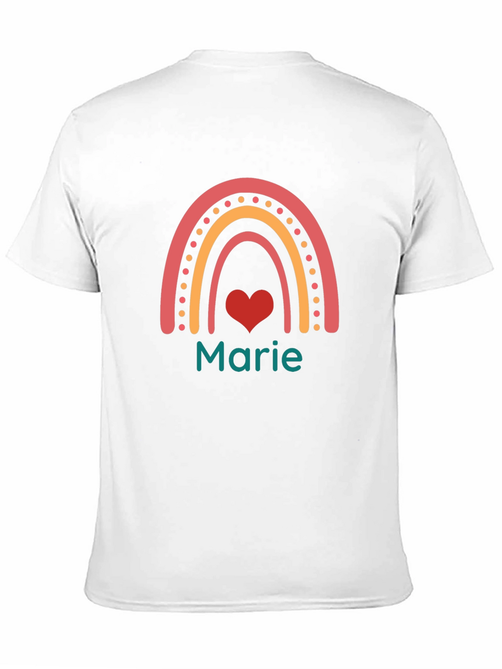 Rainbow Heart Personalized T-Shirt - Marie