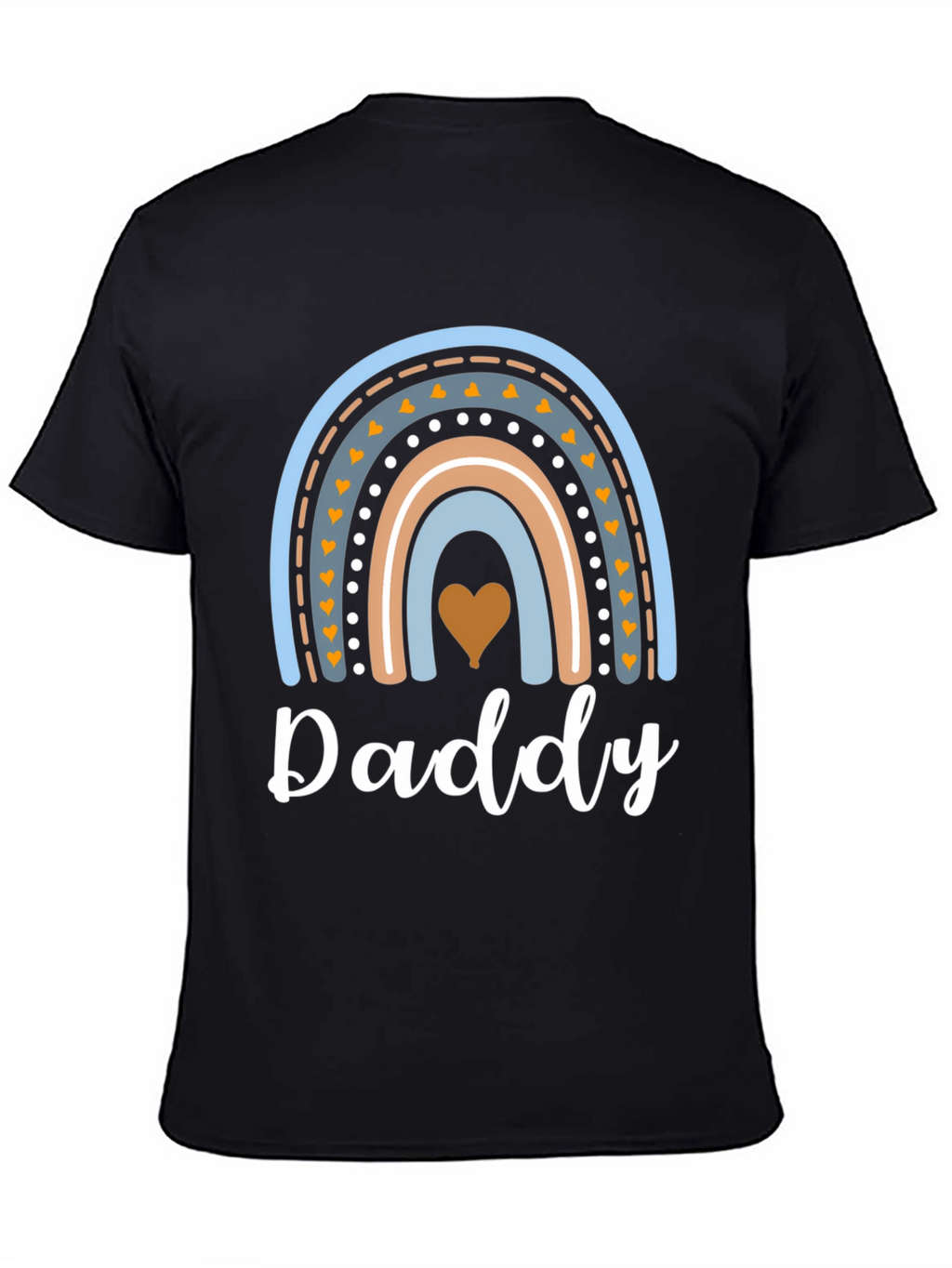Daddy Rainbow Heart Graphic Tee - Fathers Day Gift