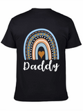 Daddy Rainbow Heart Graphic Tee - Fathers Day Gift