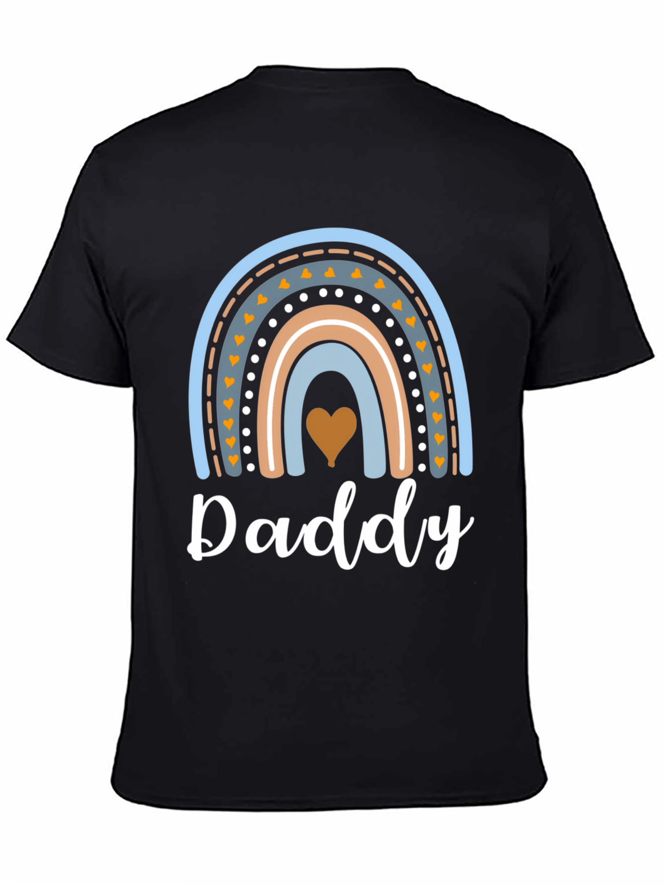Daddy Rainbow Heart Graphic Tee - Fathers Day Gift