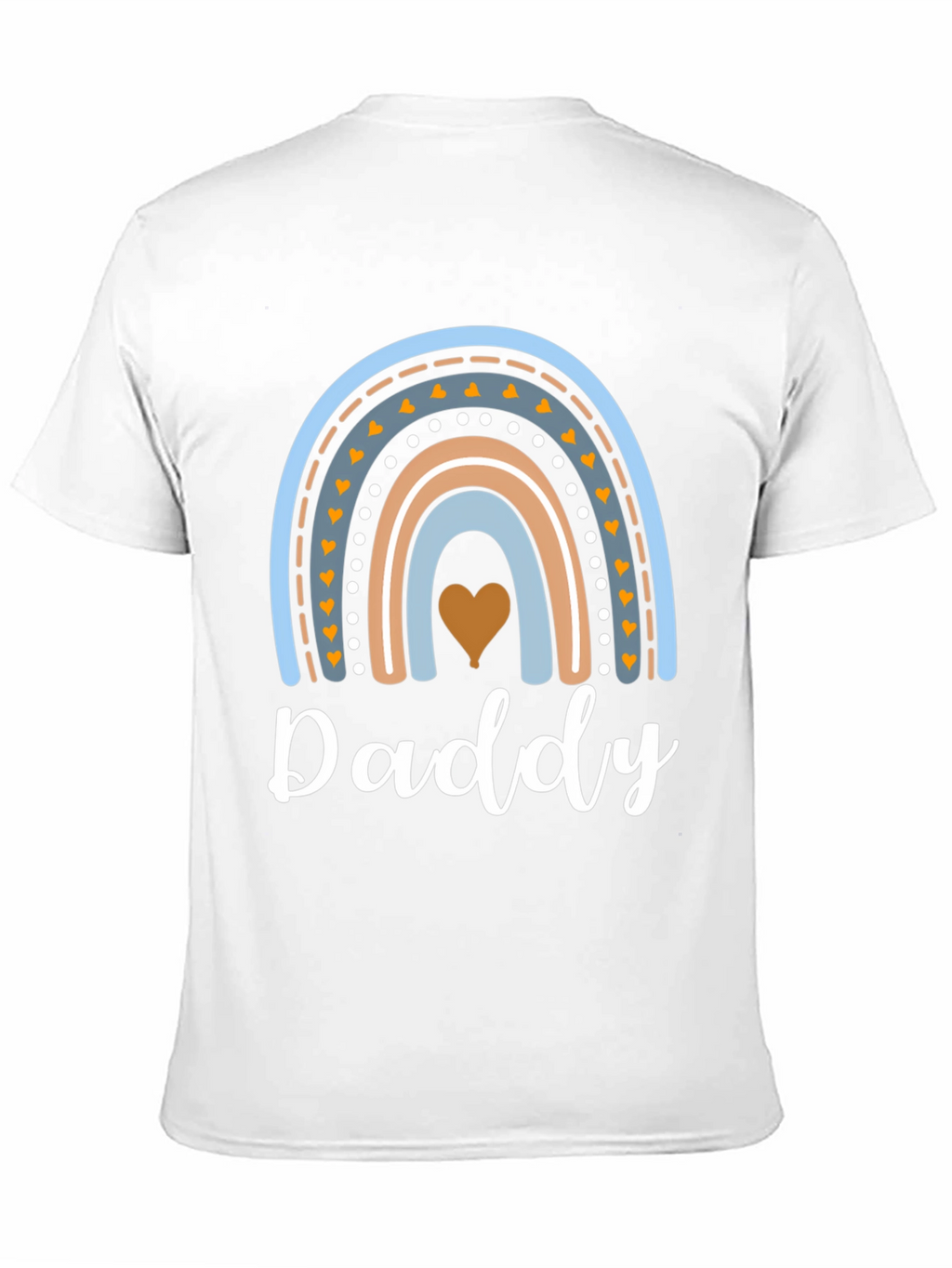 Daddy Rainbow Heart Graphic Tee - Fathers Day Gift