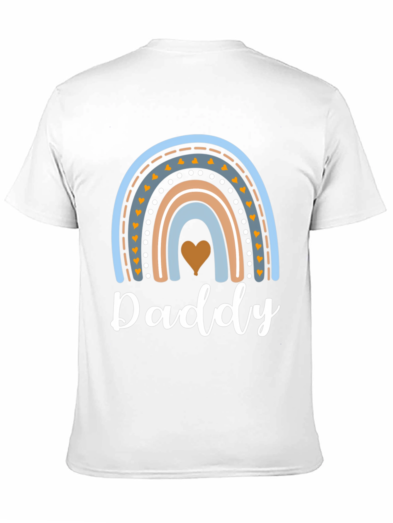 Daddy Rainbow Heart Graphic Tee - Fathers Day Gift