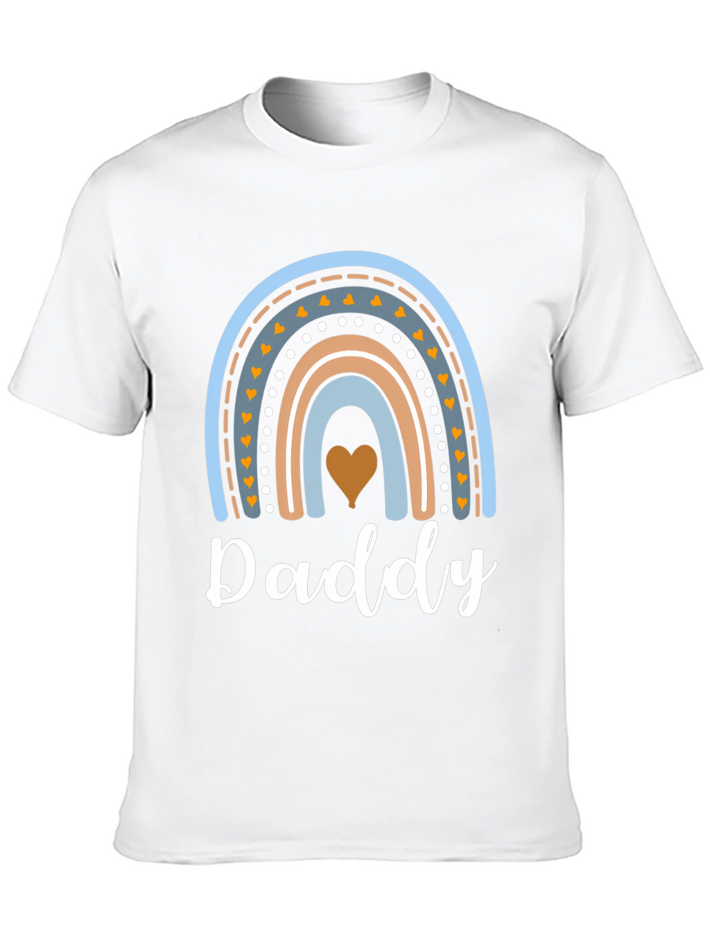 Daddy Rainbow Heart Graphic Tee - Fathers Day Gift