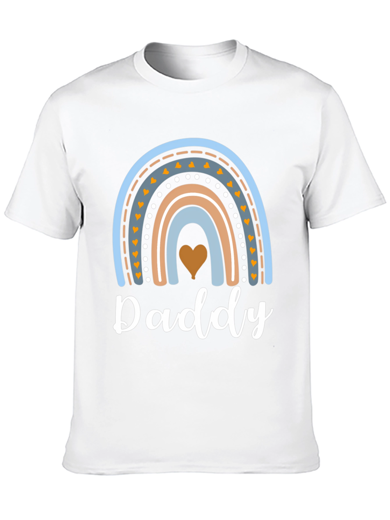 Daddy Rainbow Heart Graphic Tee - Fathers Day Gift