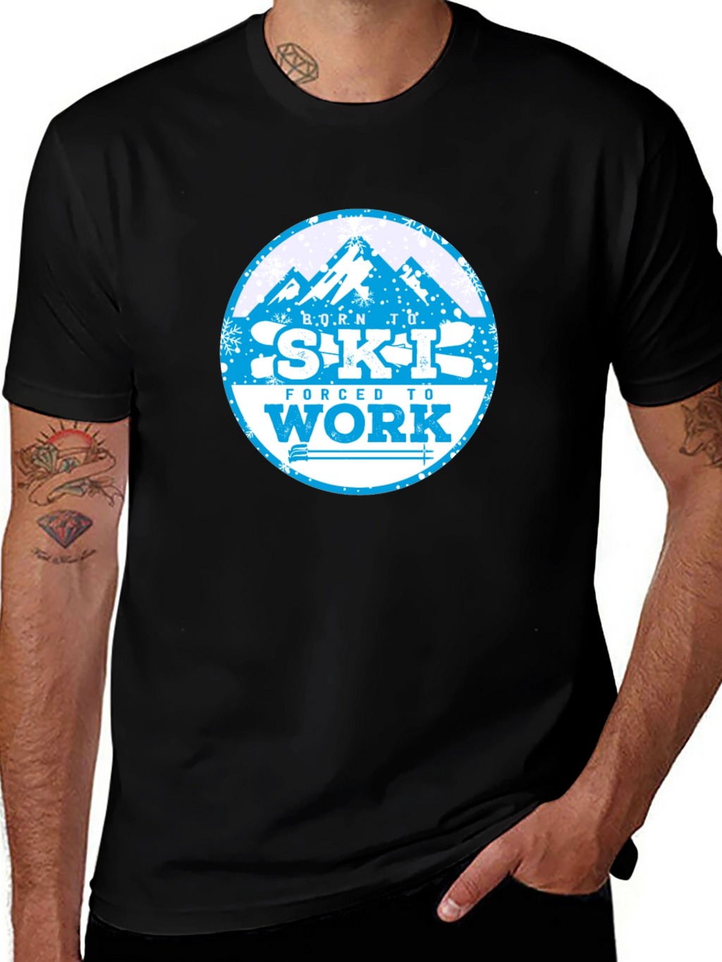 Born to Ski T-Shirt - Mountain Graphic Tee