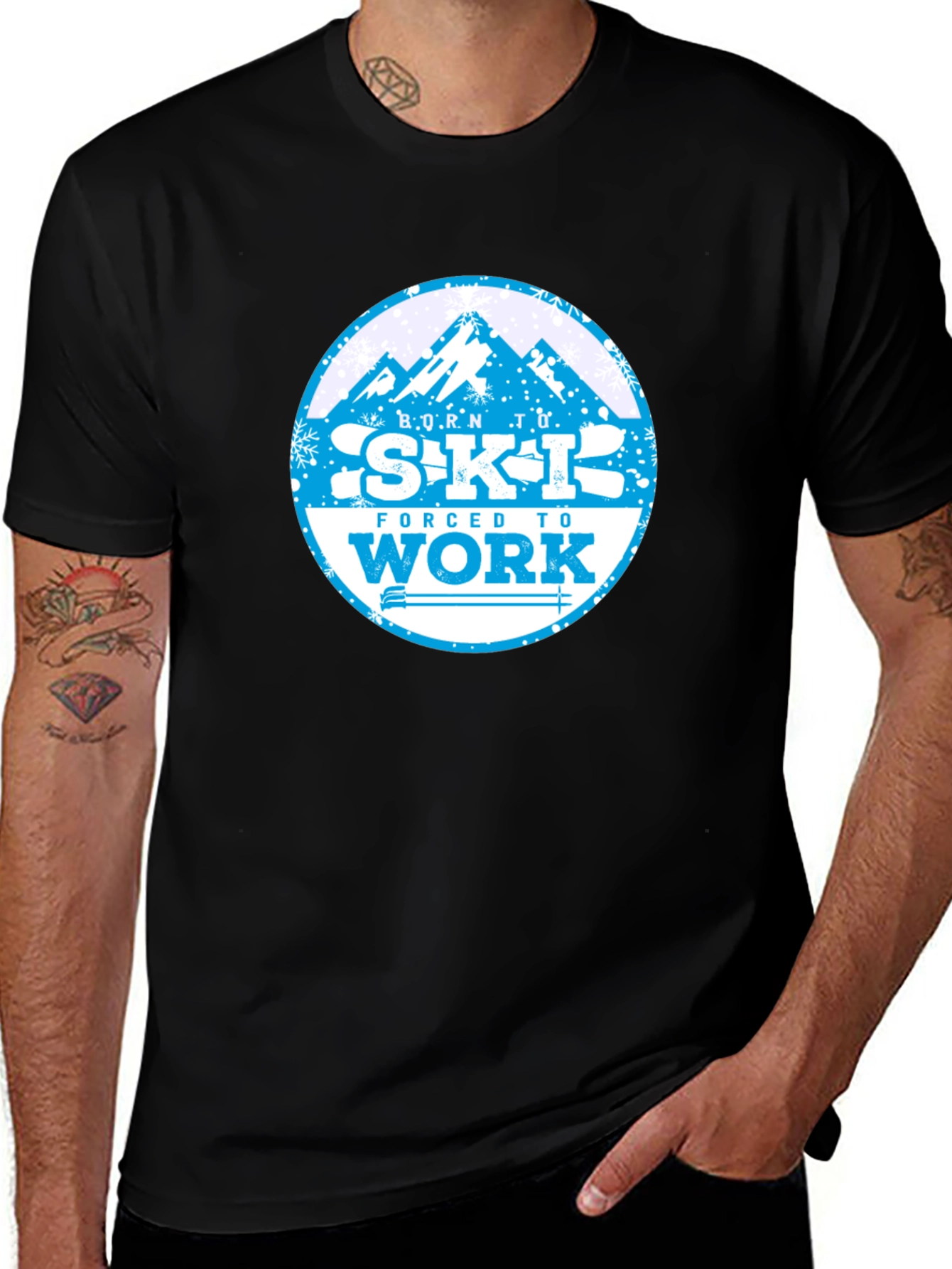 Born to Ski T-Shirt - Mountain Graphic Tee