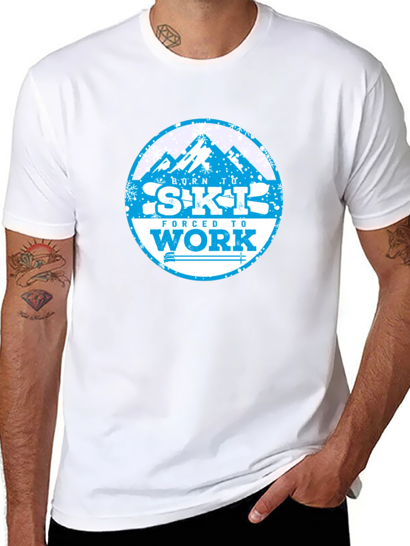 Born to Ski T-Shirt - Mountain Graphic Tee
