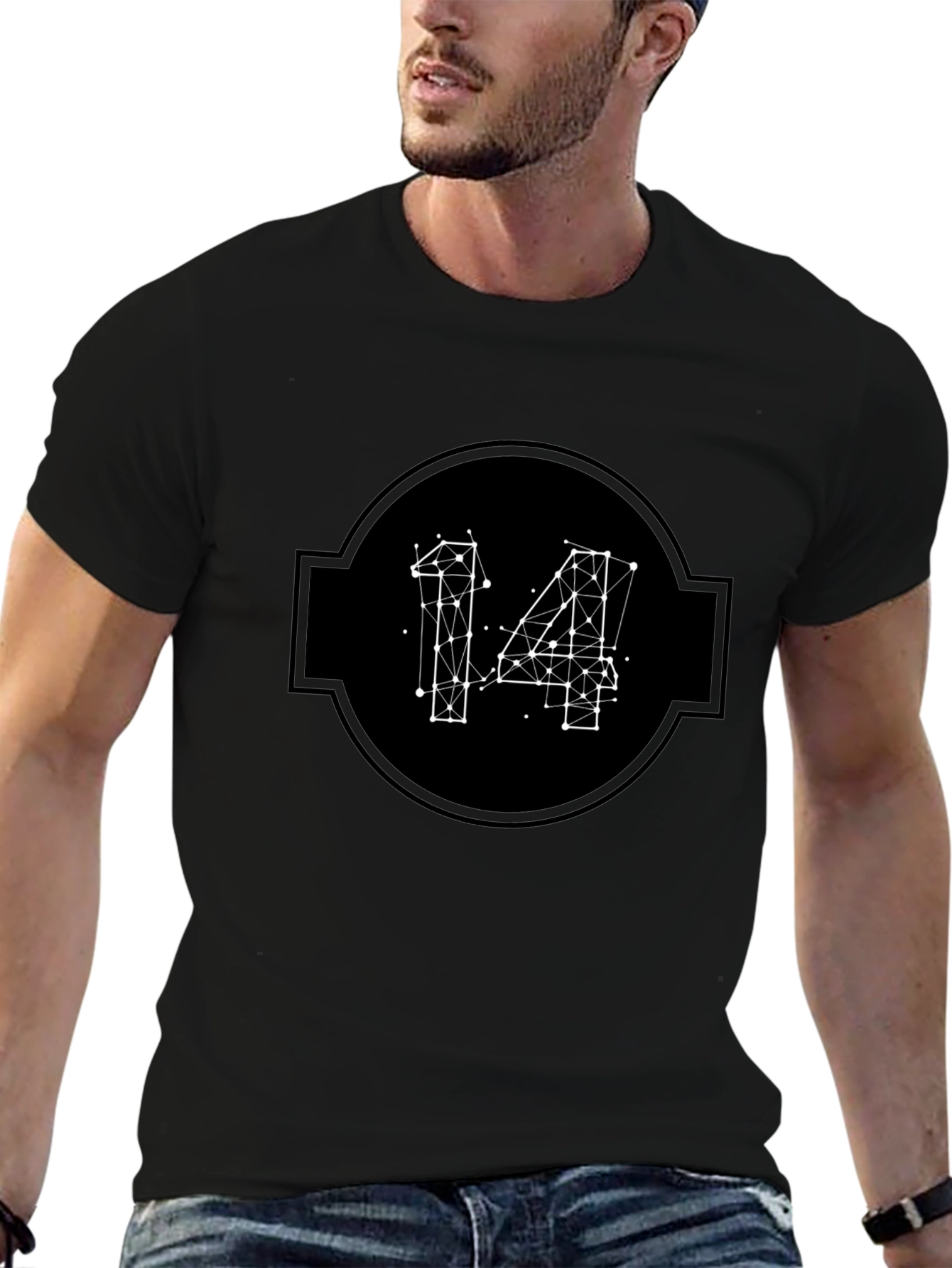 Geometric 14 Black T-Shirt