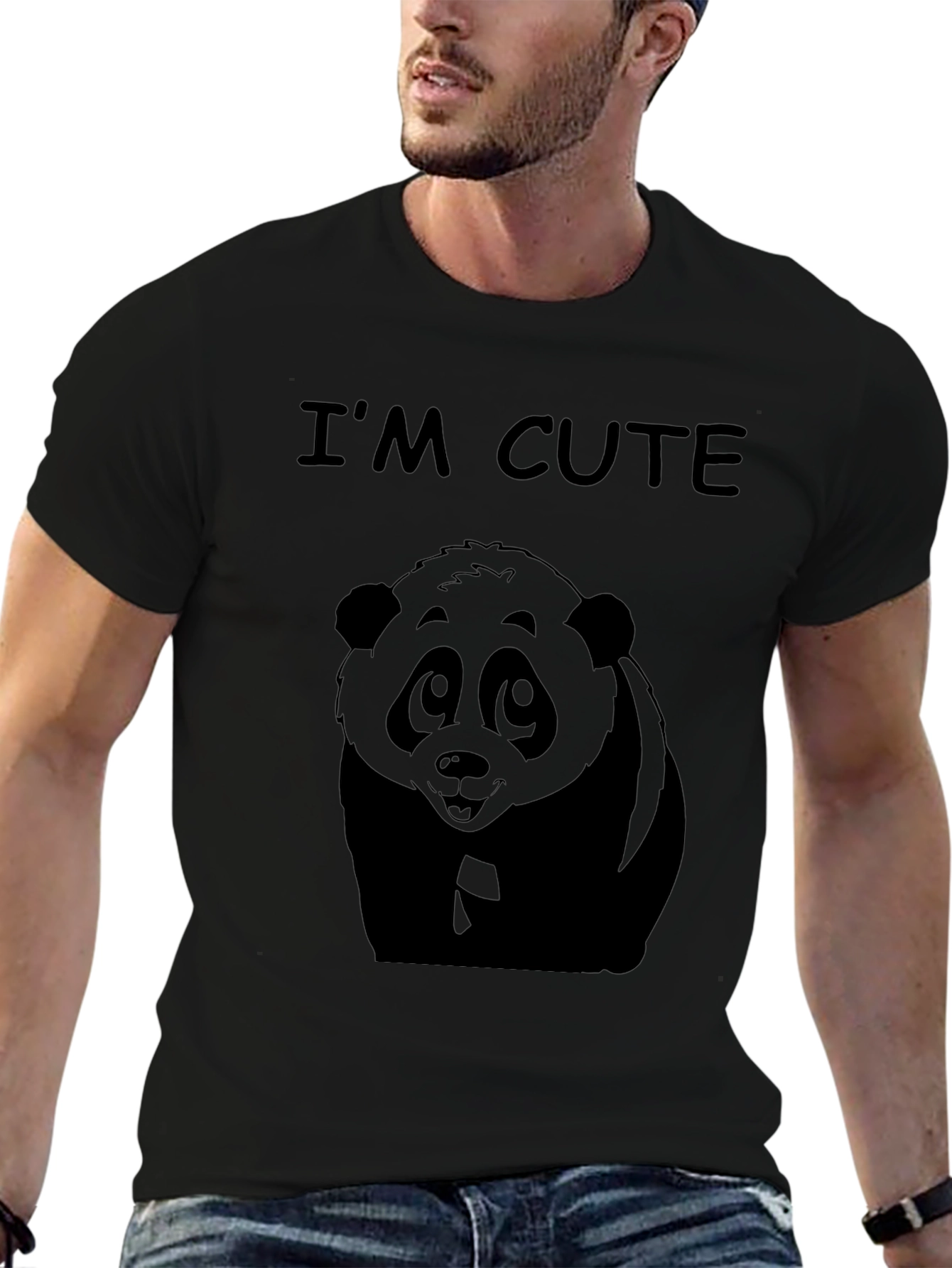 Cute Panda T-Shirt - Im Cute Graphic Tee