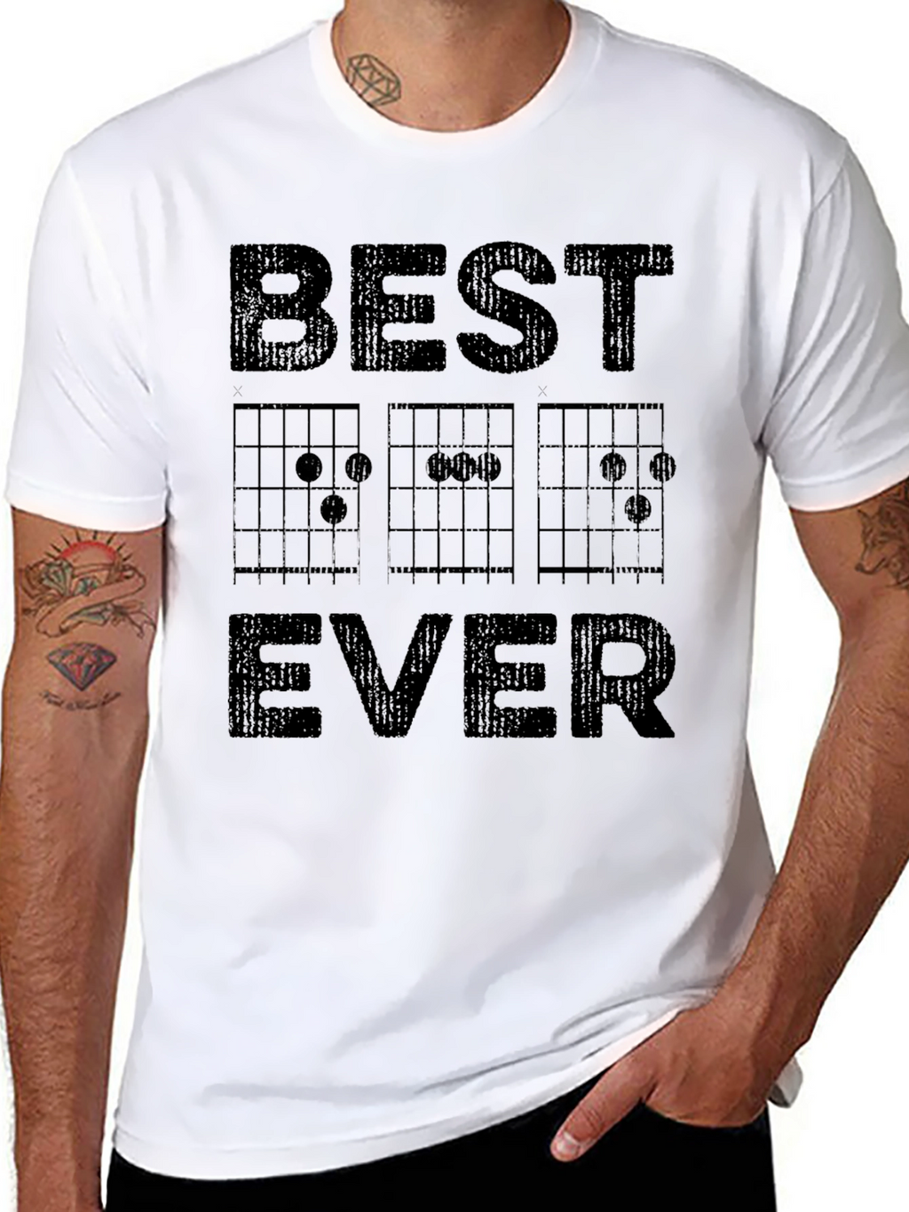 Best Dad Ever Guitar Chord T-Shirt