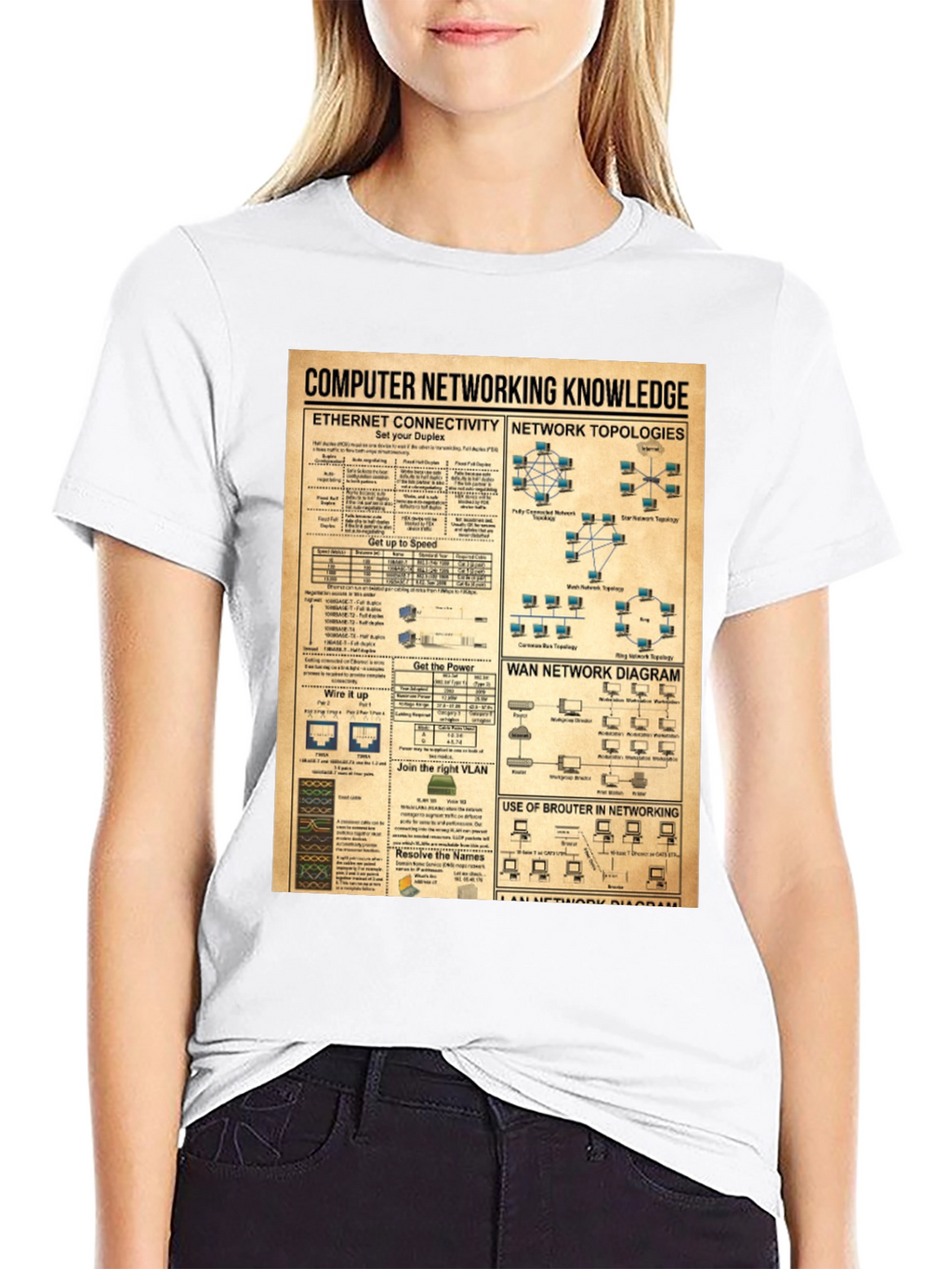 Computer Networking Knowledge Black T-Shirt