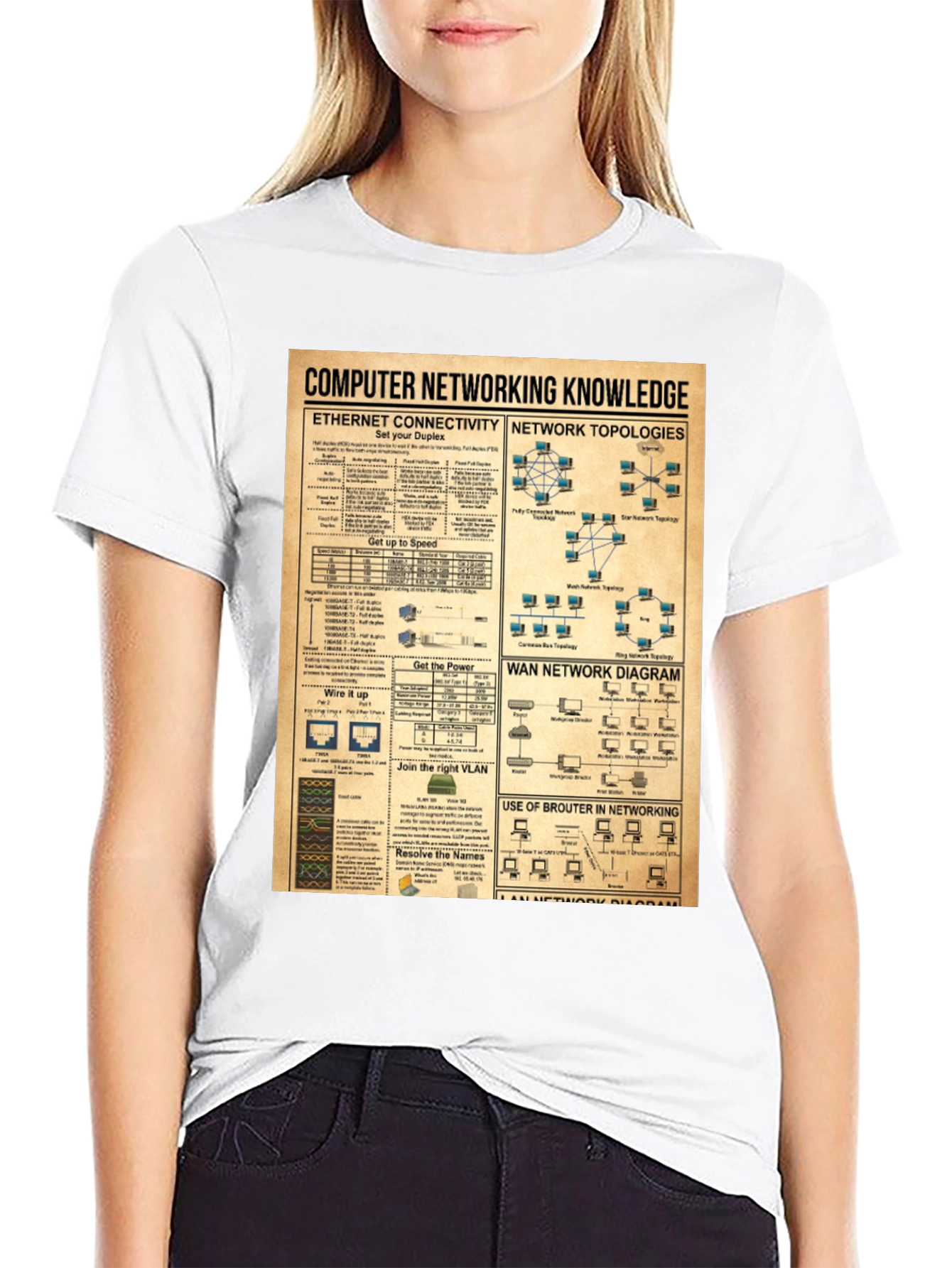 Computer Networking Knowledge Black T-Shirt