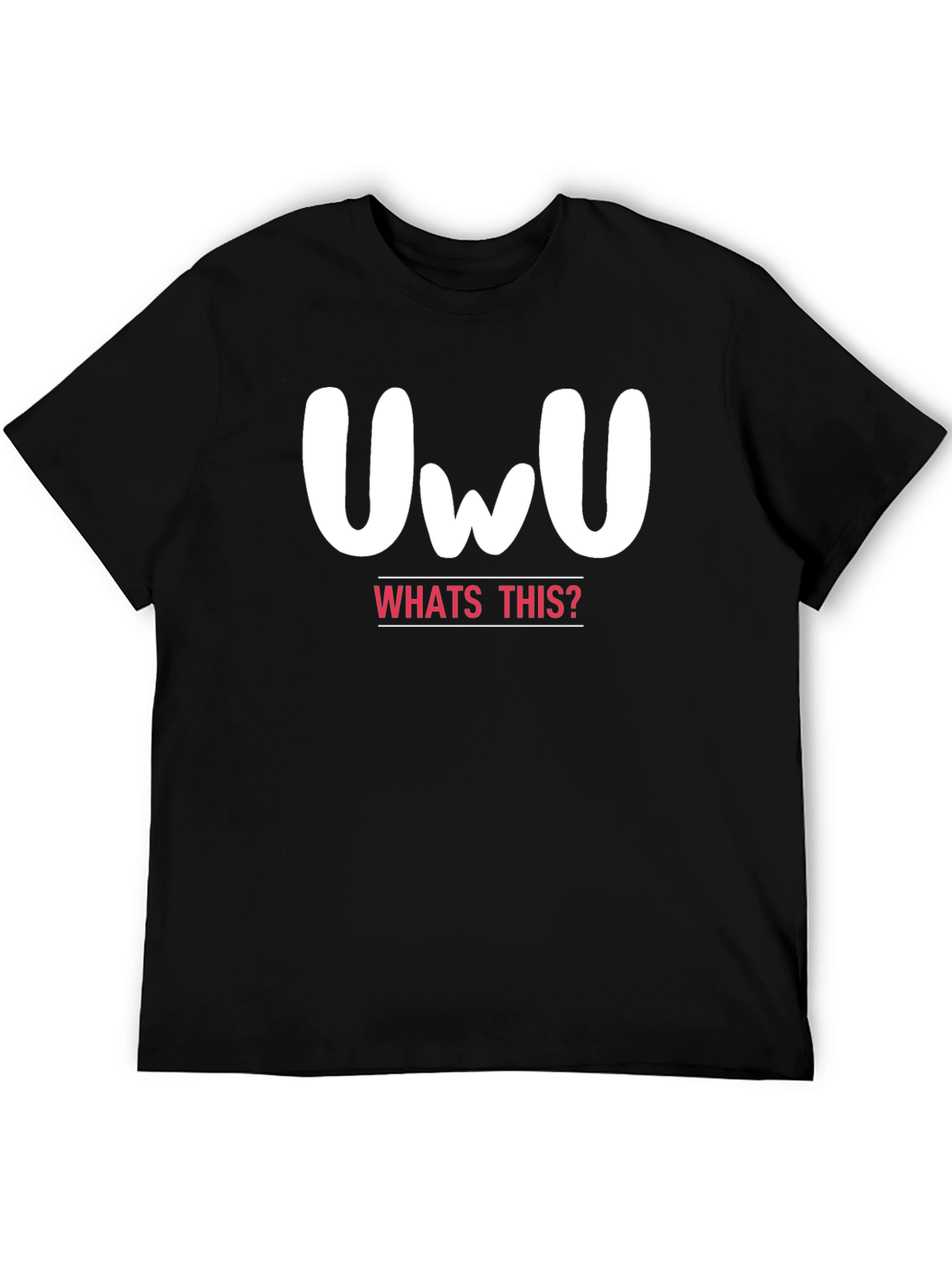 UwU Whats This? Black Graphic Tee