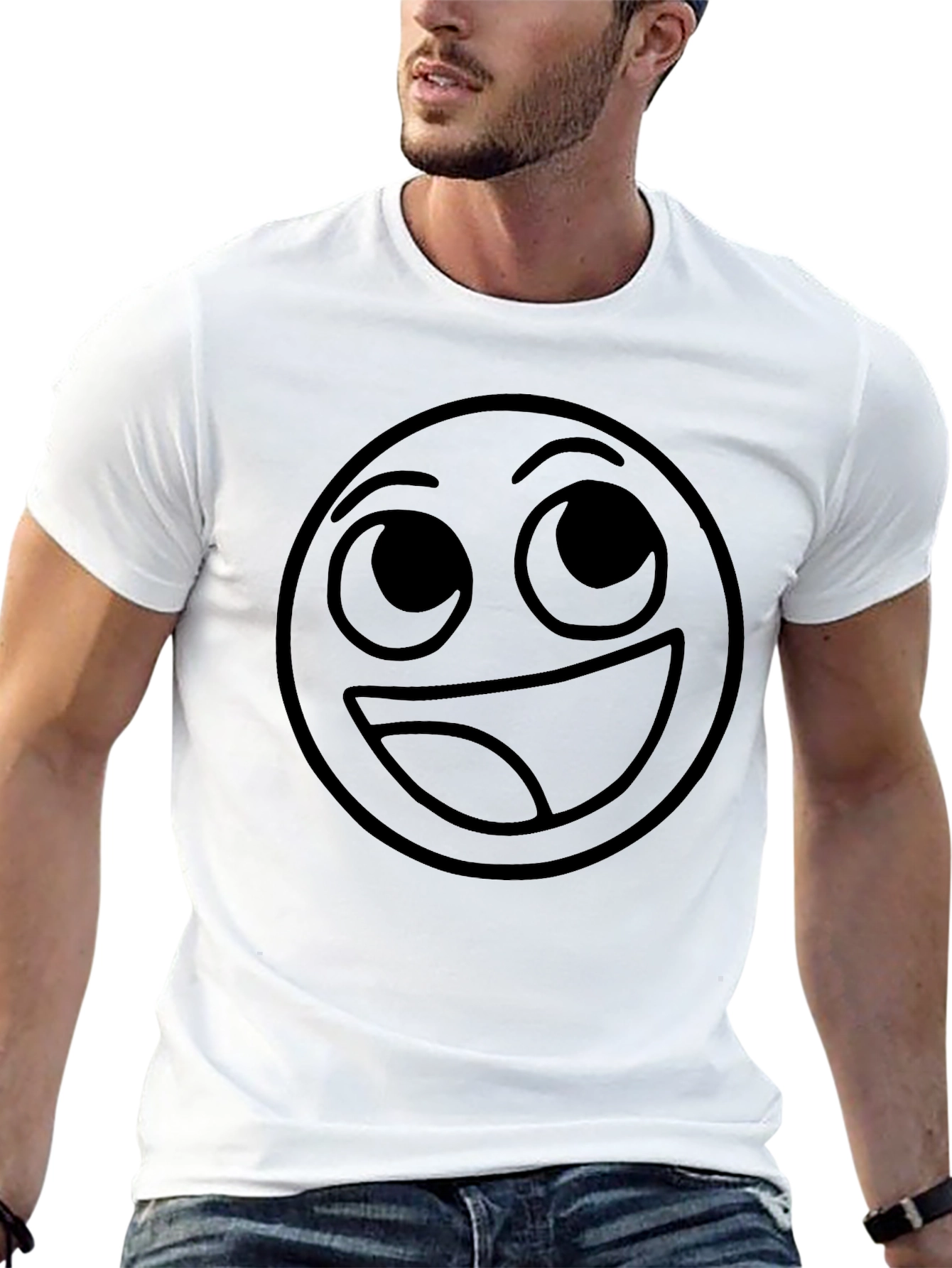 Laughing Emoji Black T-Shirt - Express Yourself!