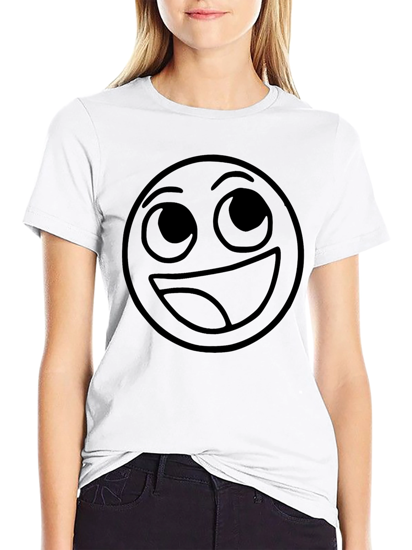 Laughing Emoji Black T-Shirt - Express Yourself!