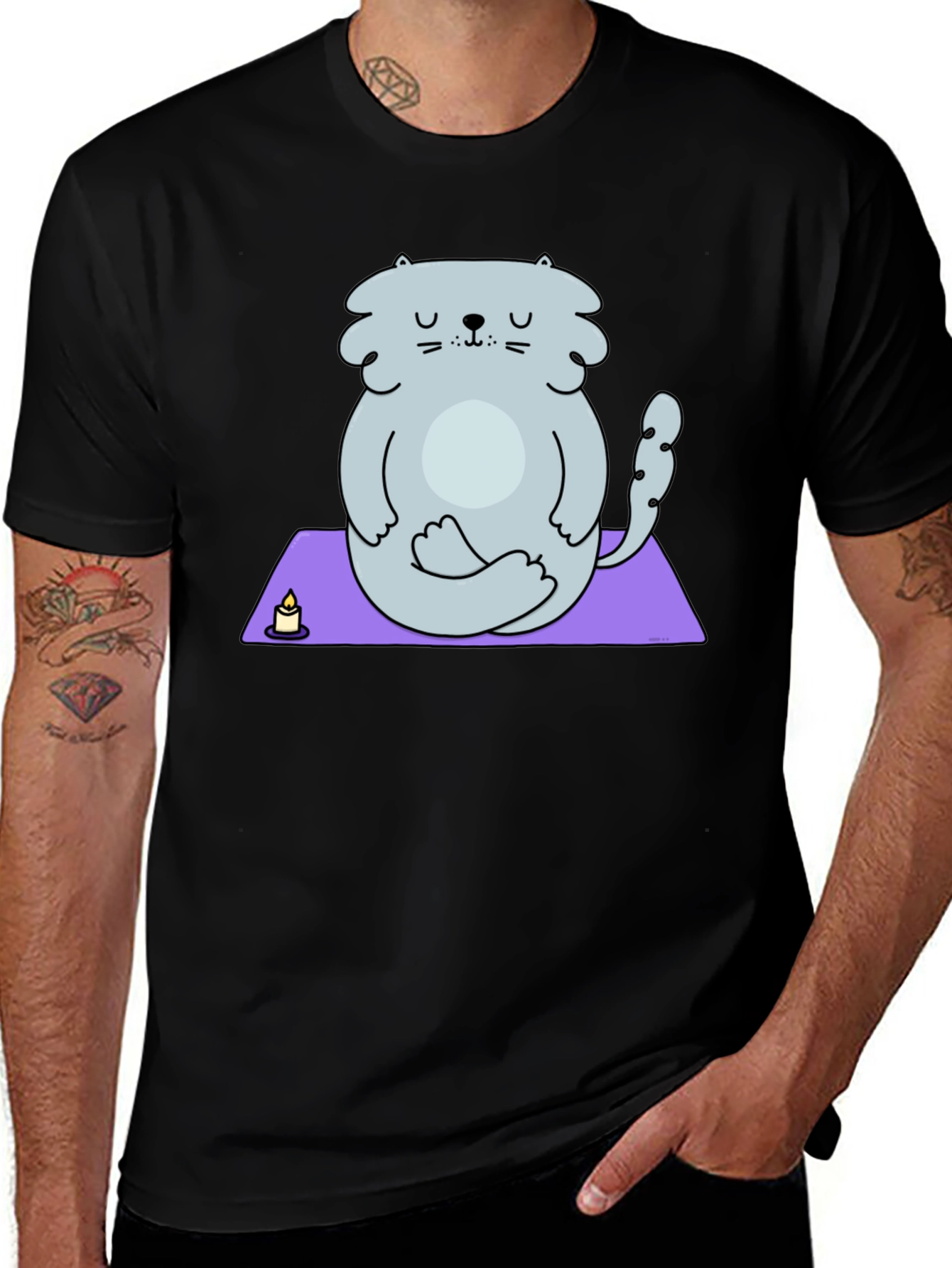 Zen Cat Yoga Meditation T-Shirt