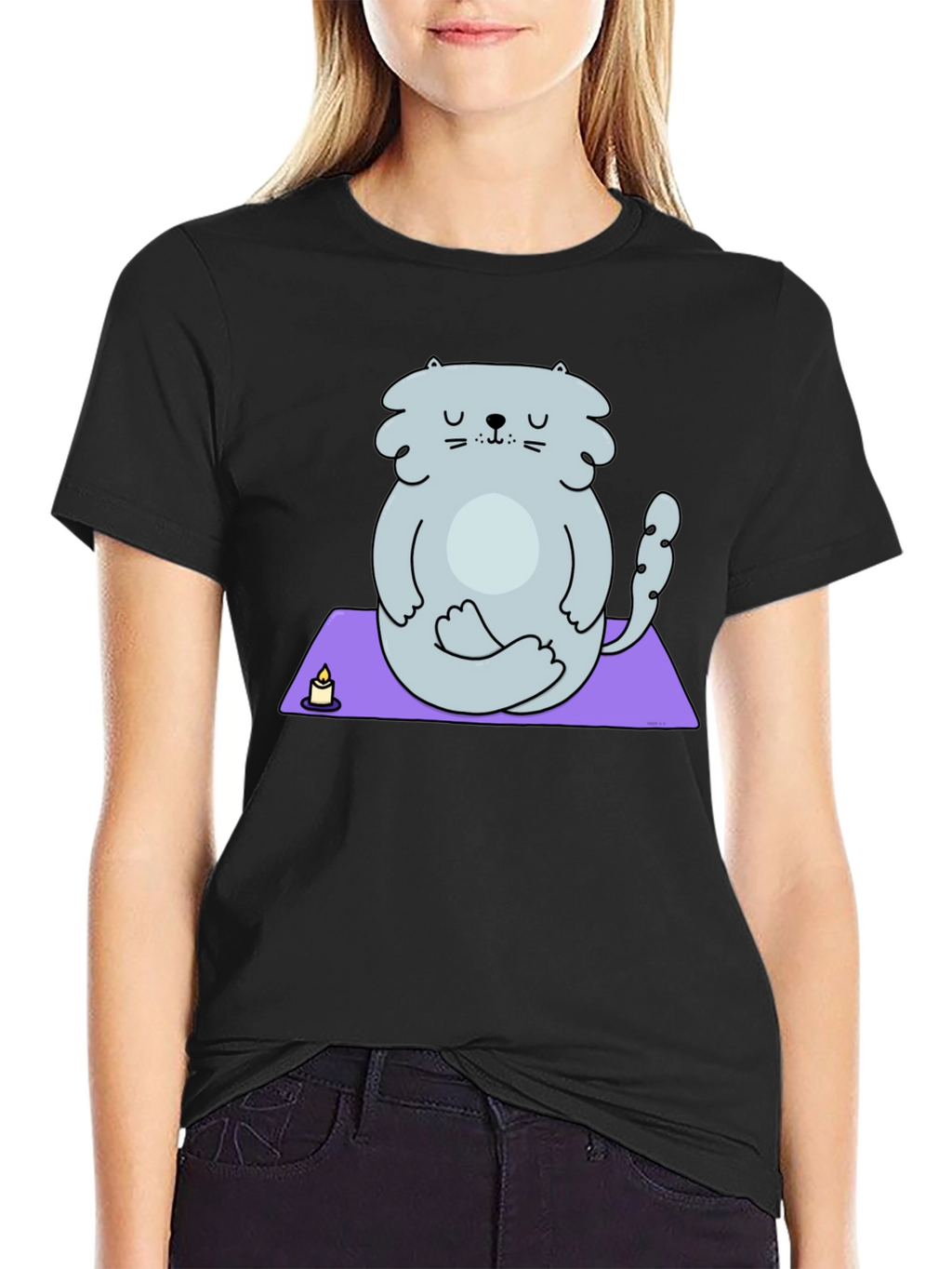 Zen Cat Yoga Meditation T-Shirt