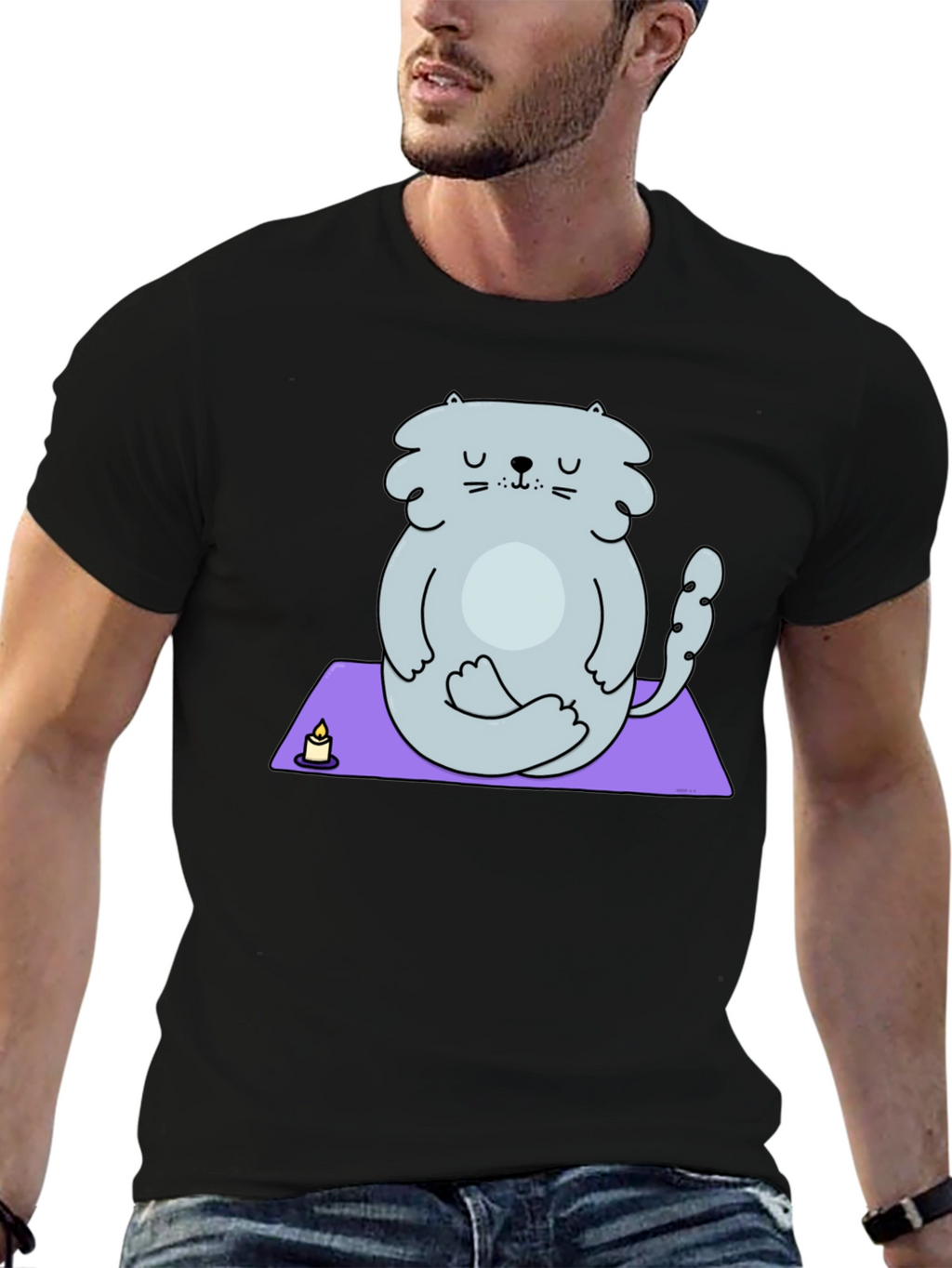 Zen Cat Yoga Meditation T-Shirt