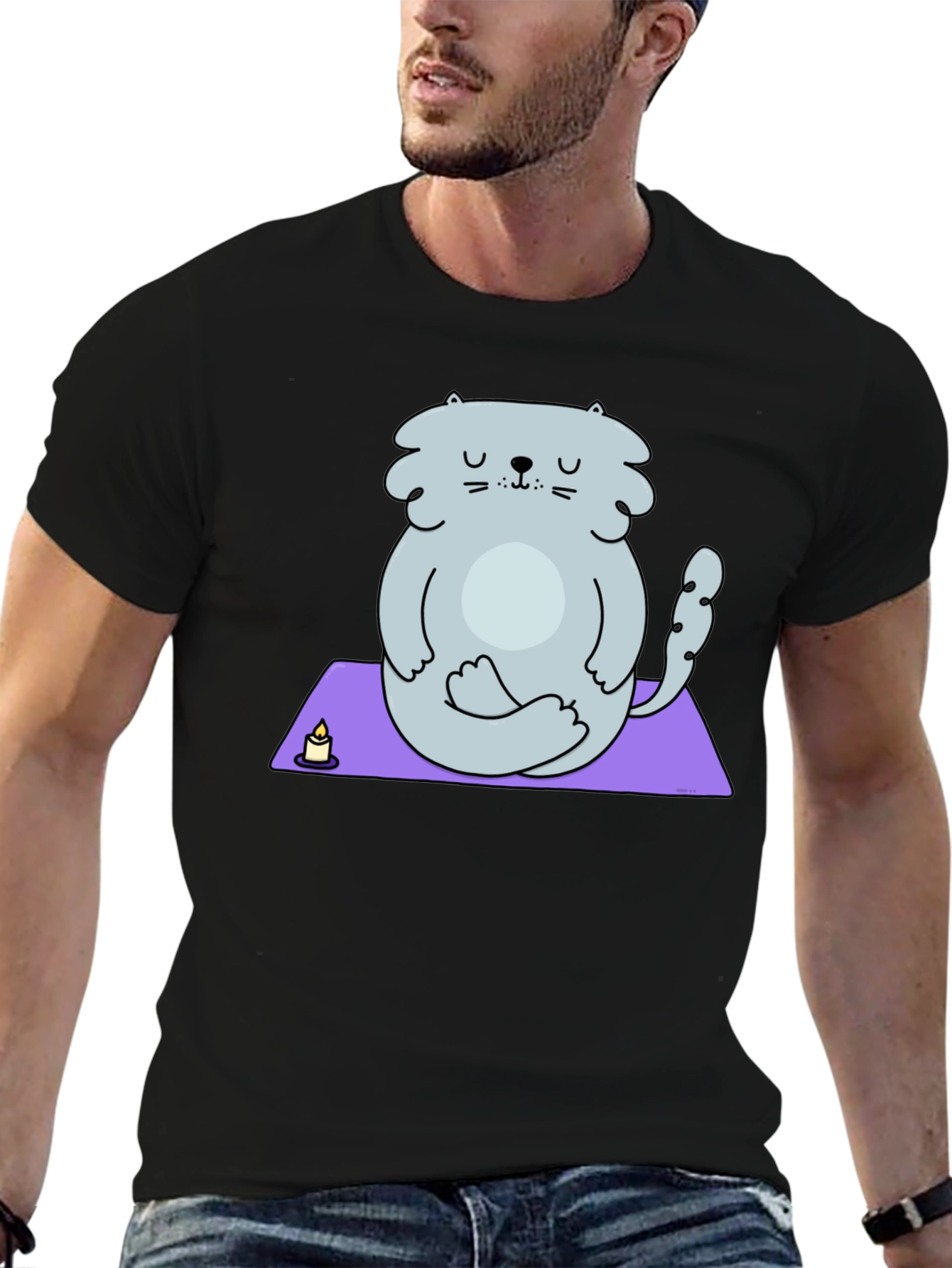 Zen Cat Yoga Meditation T-Shirt