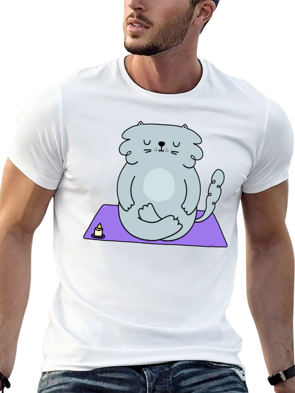 Zen Cat Yoga Meditation T-Shirt