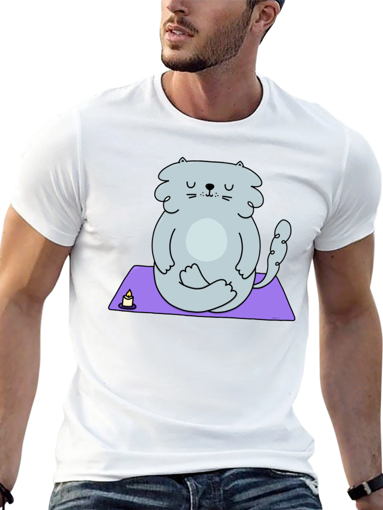 Zen Cat Yoga Meditation T-Shirt