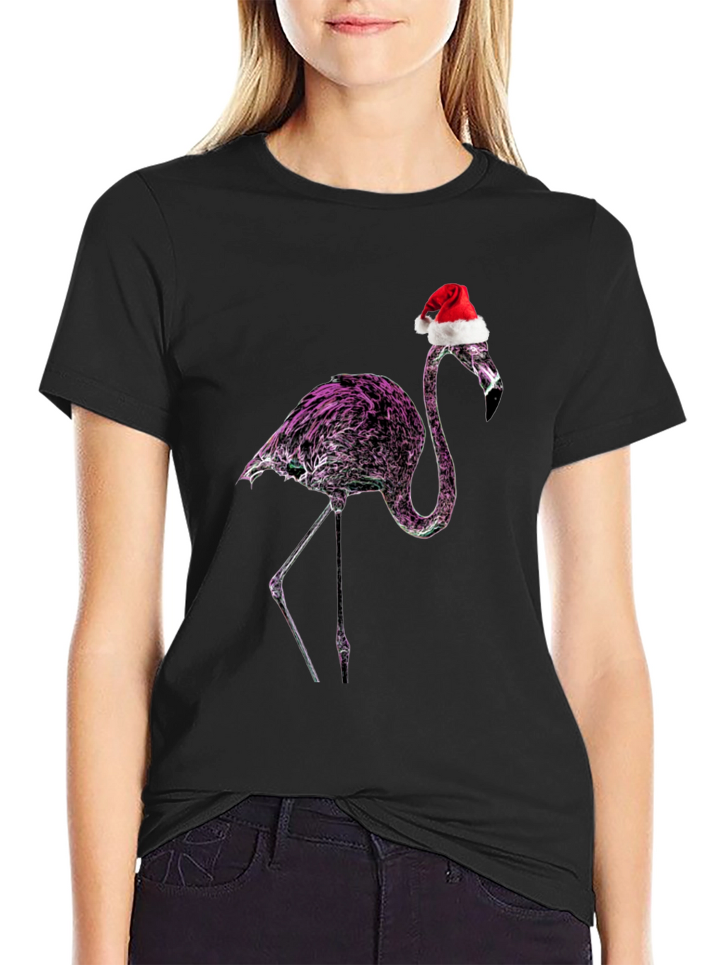 Flamingo Santa T-Shirt