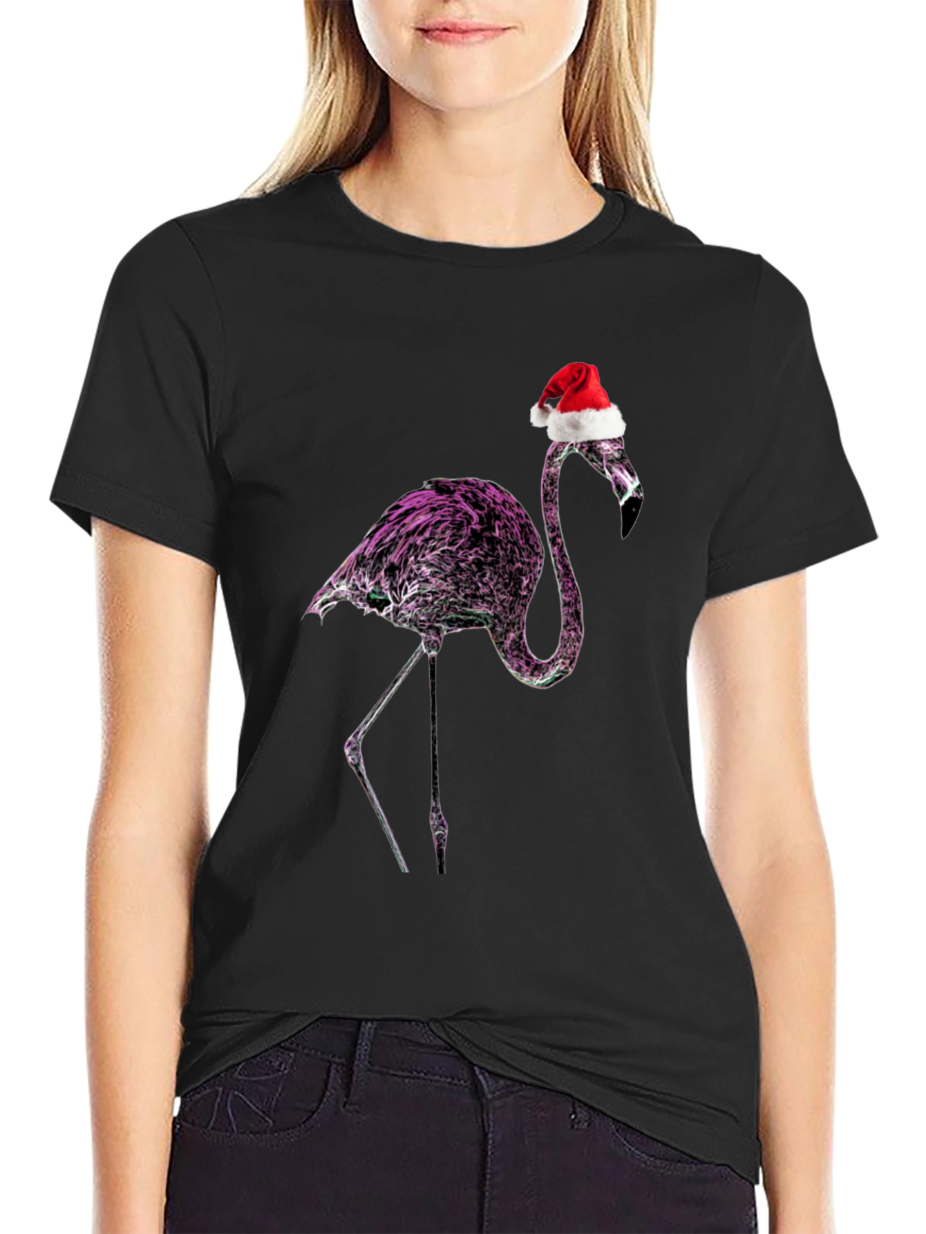 Flamingo Santa T-Shirt