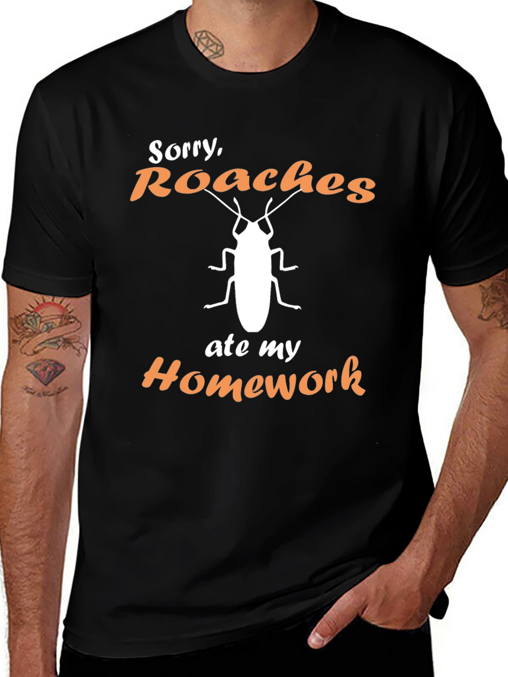 Roaches Ate My Homework Graphic T-Shirt