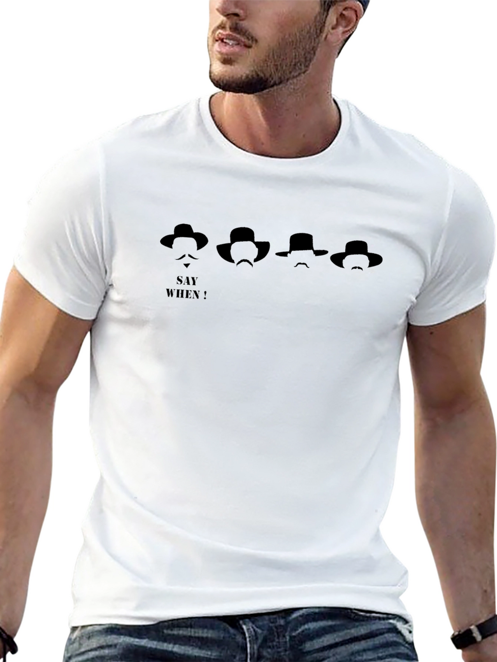 Say When Black T-Shirt Western Graphic Tee