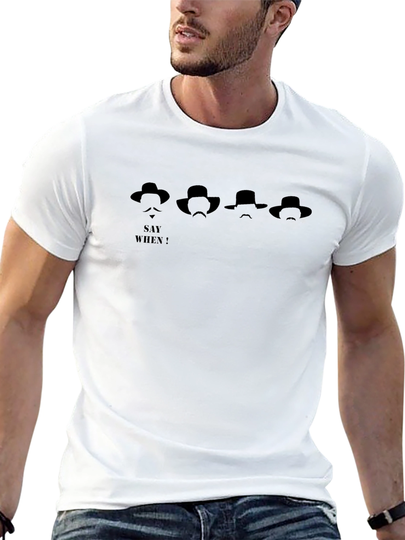 Say When Black T-Shirt Western Graphic Tee