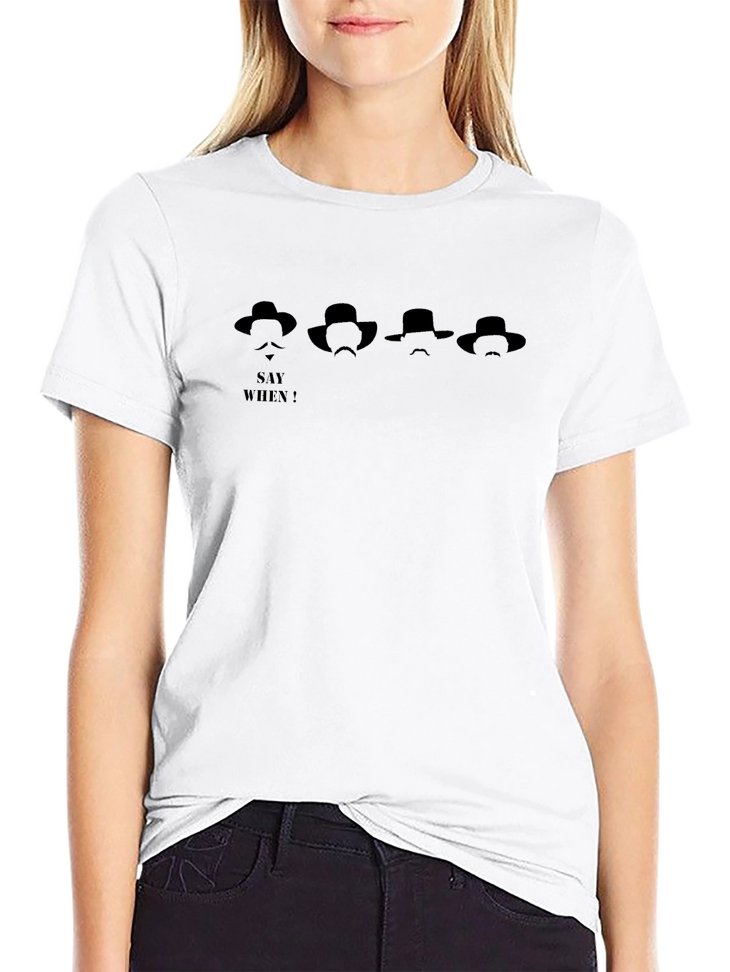 Say When Black T-Shirt Western Graphic Tee