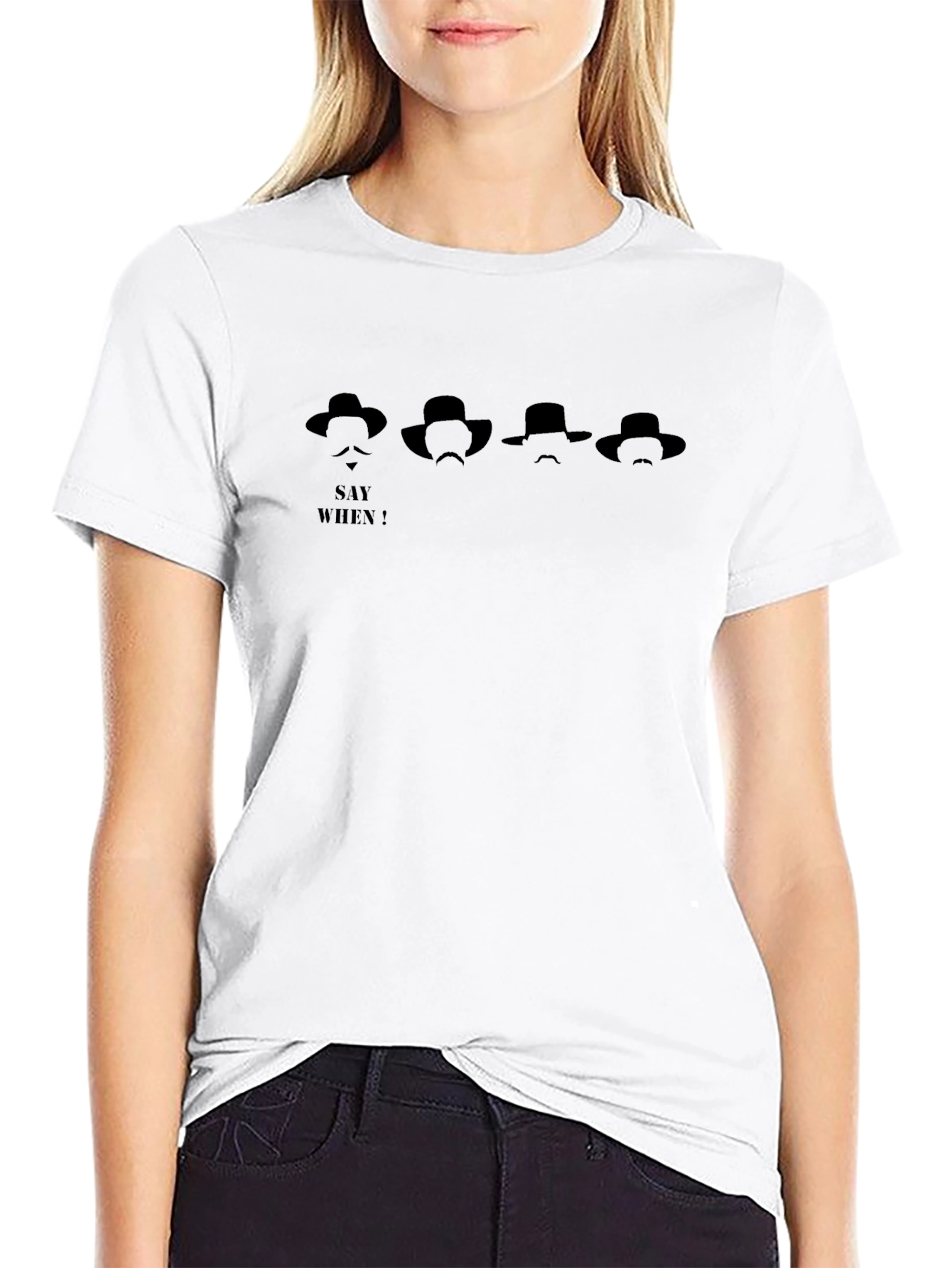 Say When Black T-Shirt Western Graphic Tee