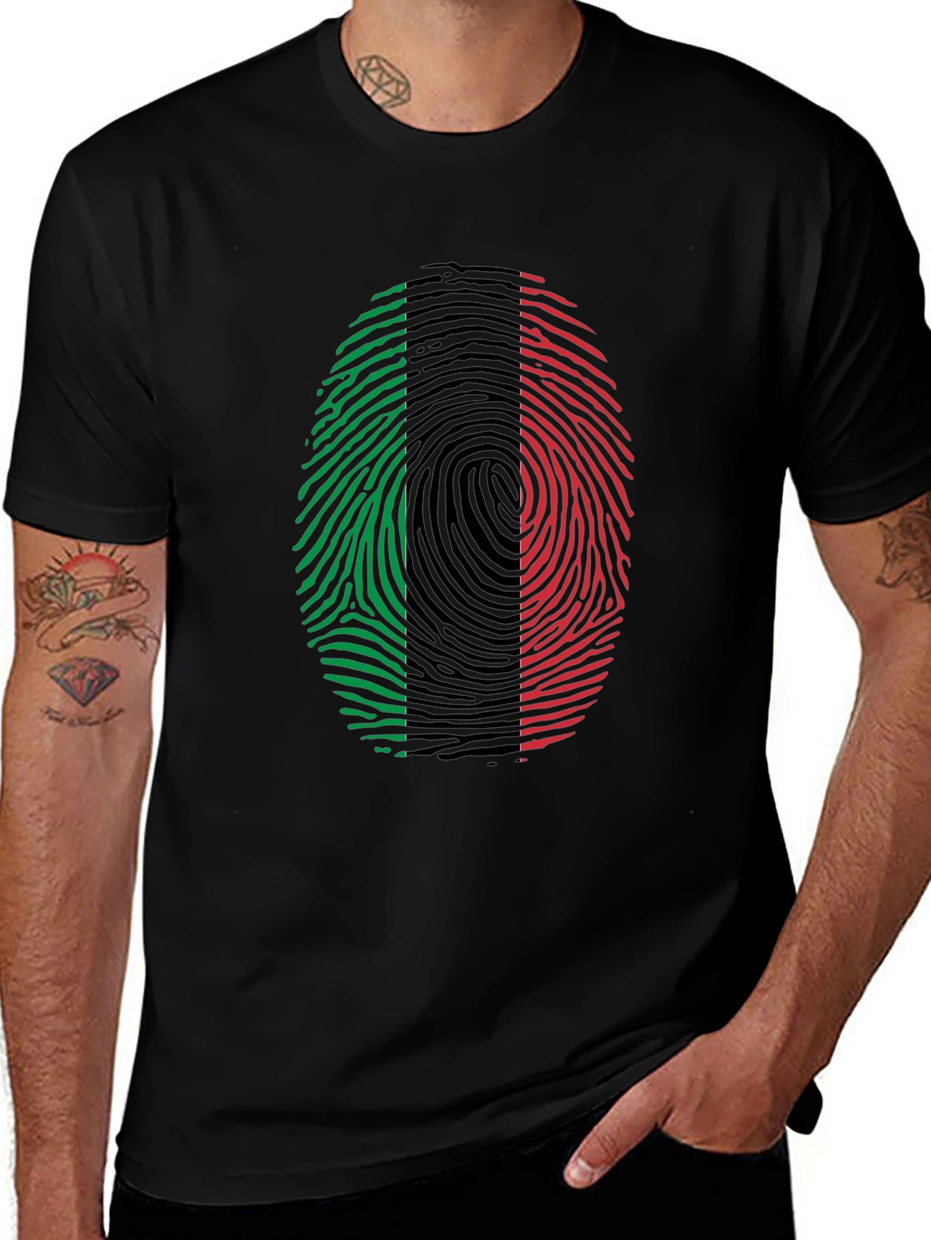 Pan-African Fingerprint Pride T-Shirt