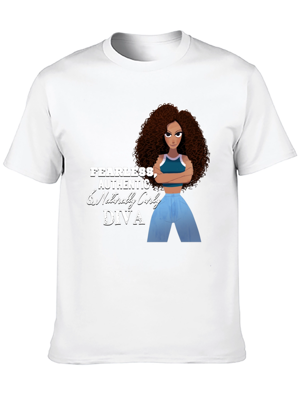 Fearless Diva Graphic Tee - Black