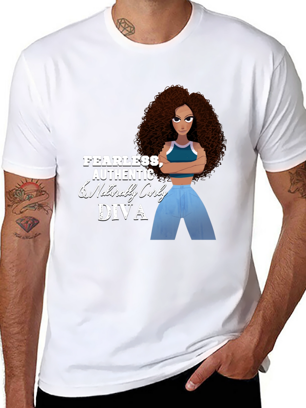 Fearless Diva Graphic Tee - Black
