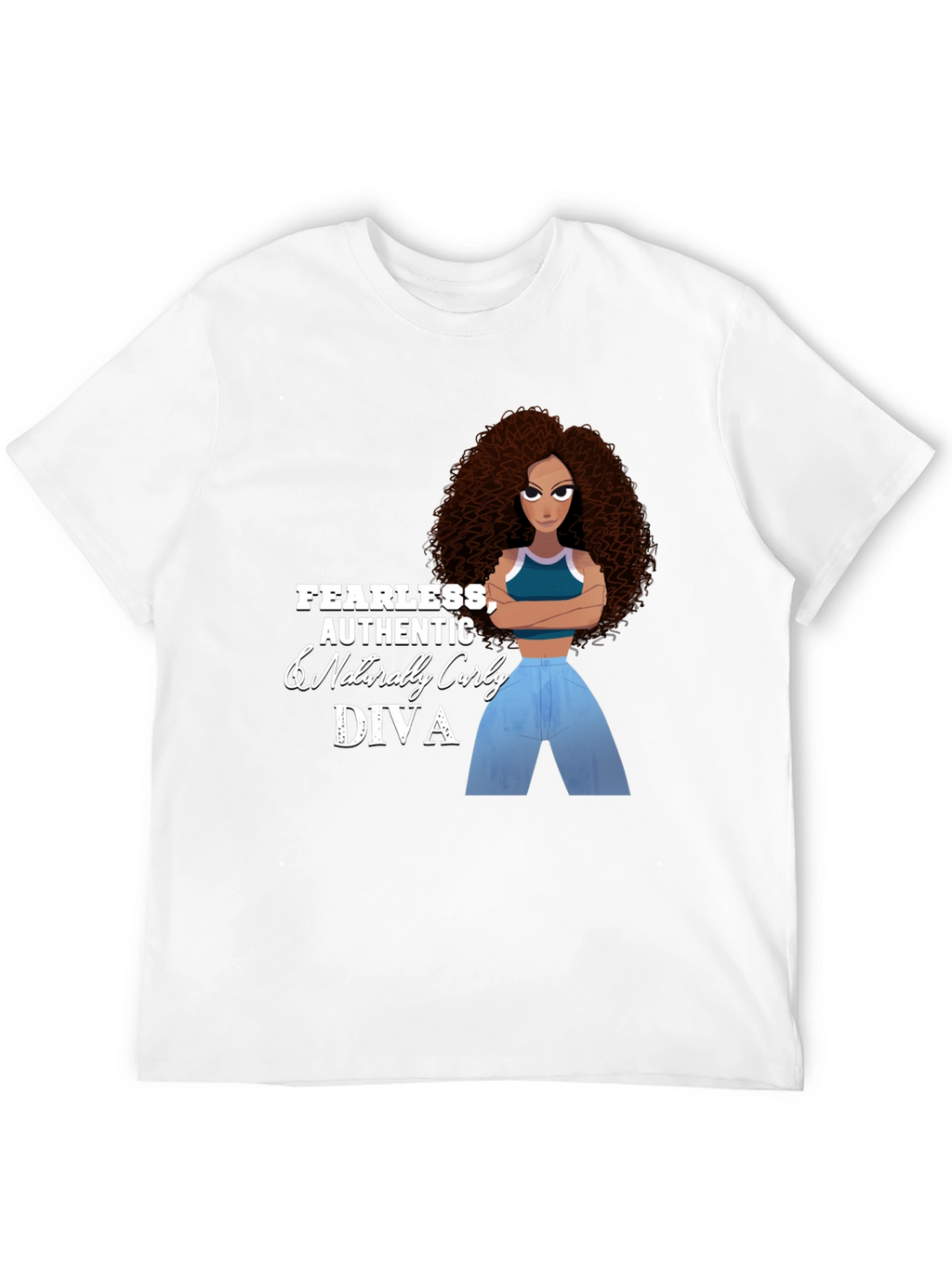 Fearless Diva Graphic Tee - Black