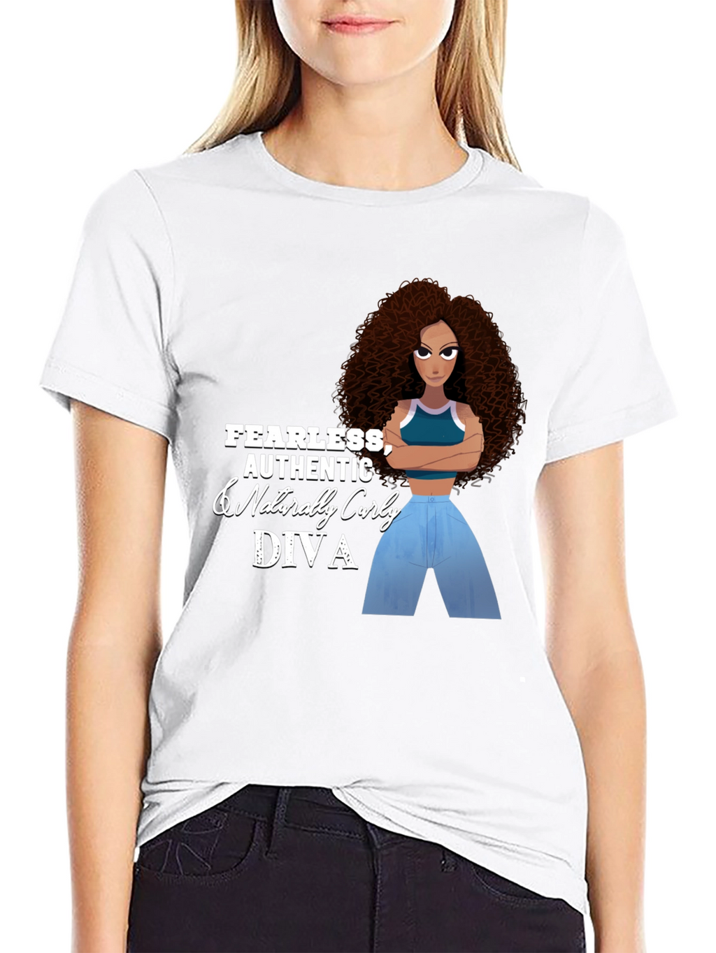 Fearless Diva Graphic Tee - Black