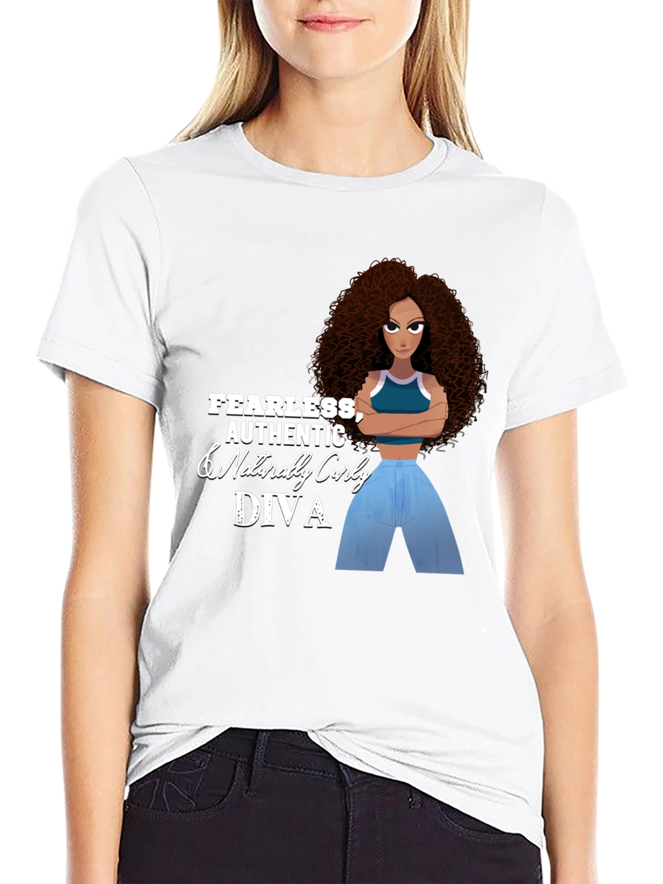 Fearless Diva Graphic Tee - Black