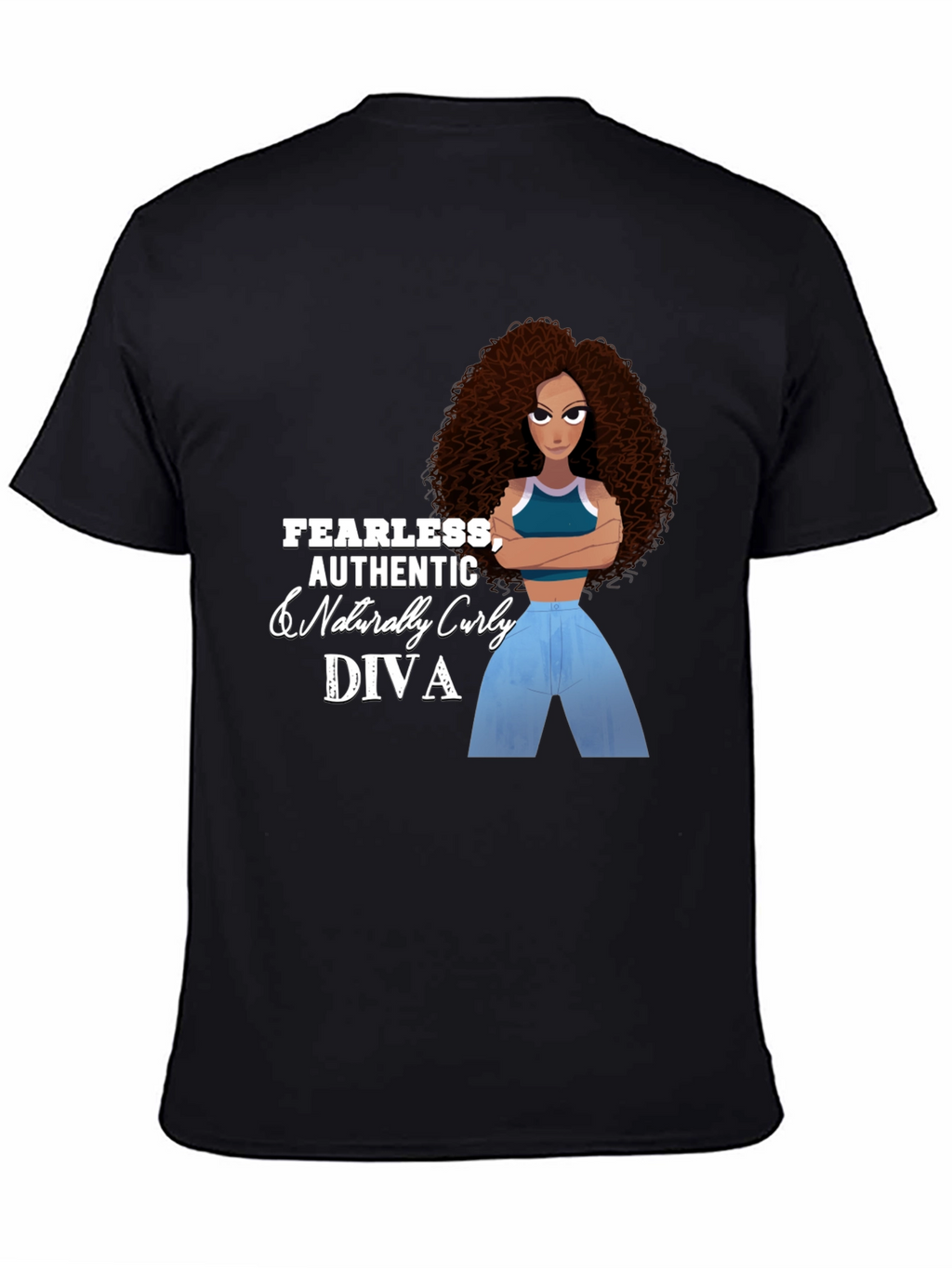 Fearless Diva Graphic Tee - Black